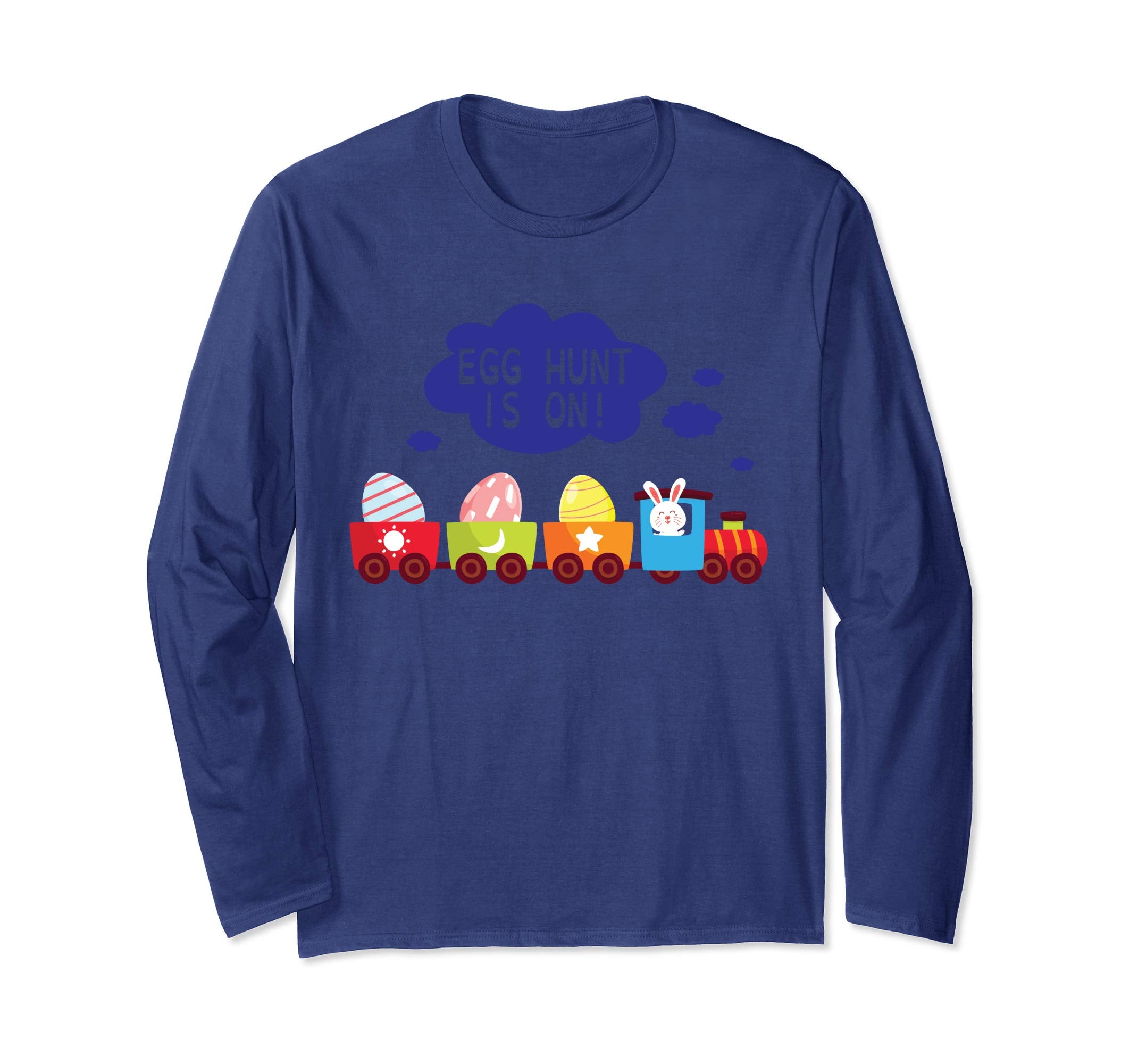 Bunny Driving Train Carry Easter Eggs Shirt Egg Hunt Is On