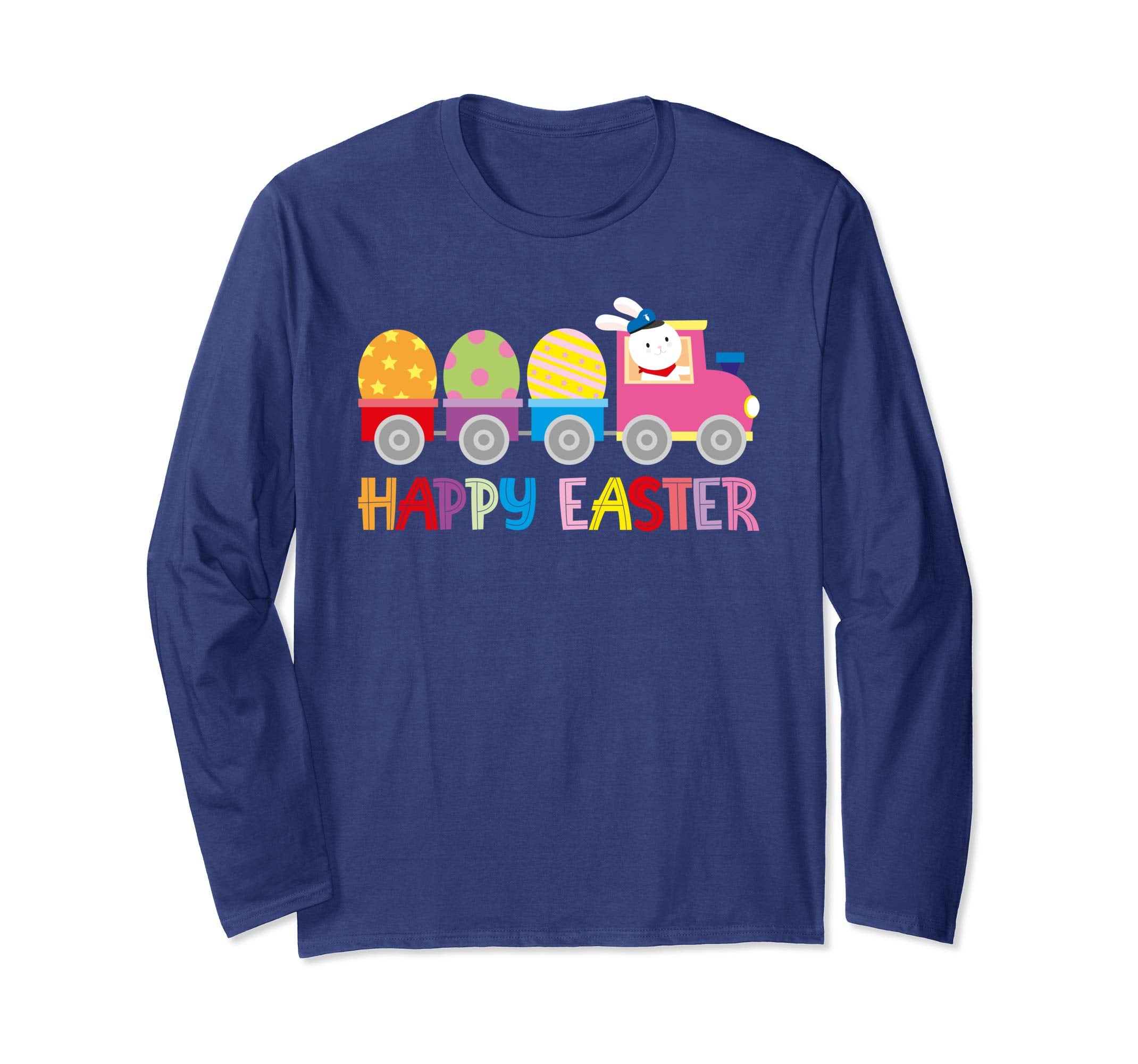Happy Easter Train Egg Hunt Kid Boys Girls Long Sleeve Shirt
