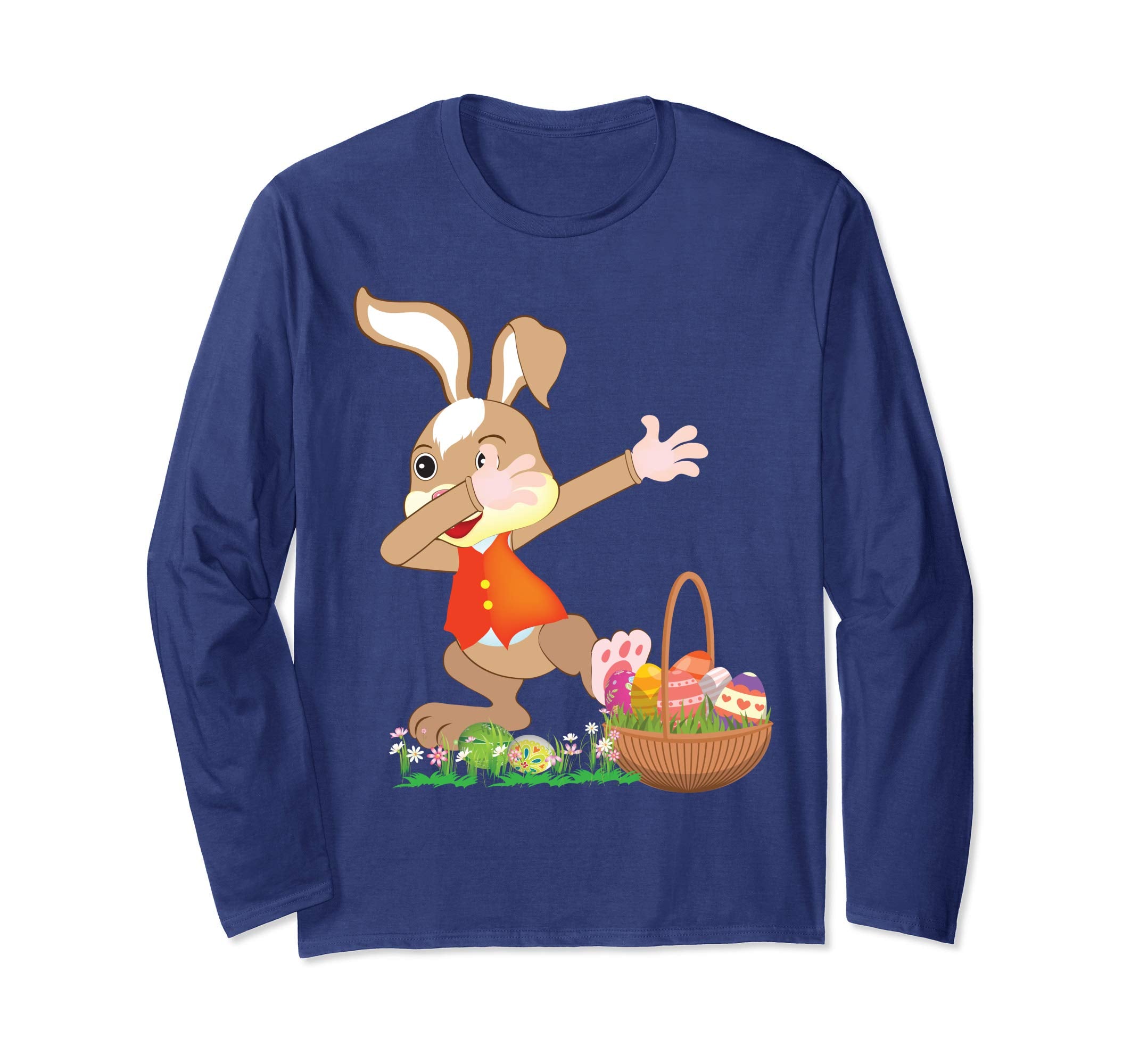 Cute Bunny Dab Dabbing Around The Easter Eggs T-Shirt Lovely
