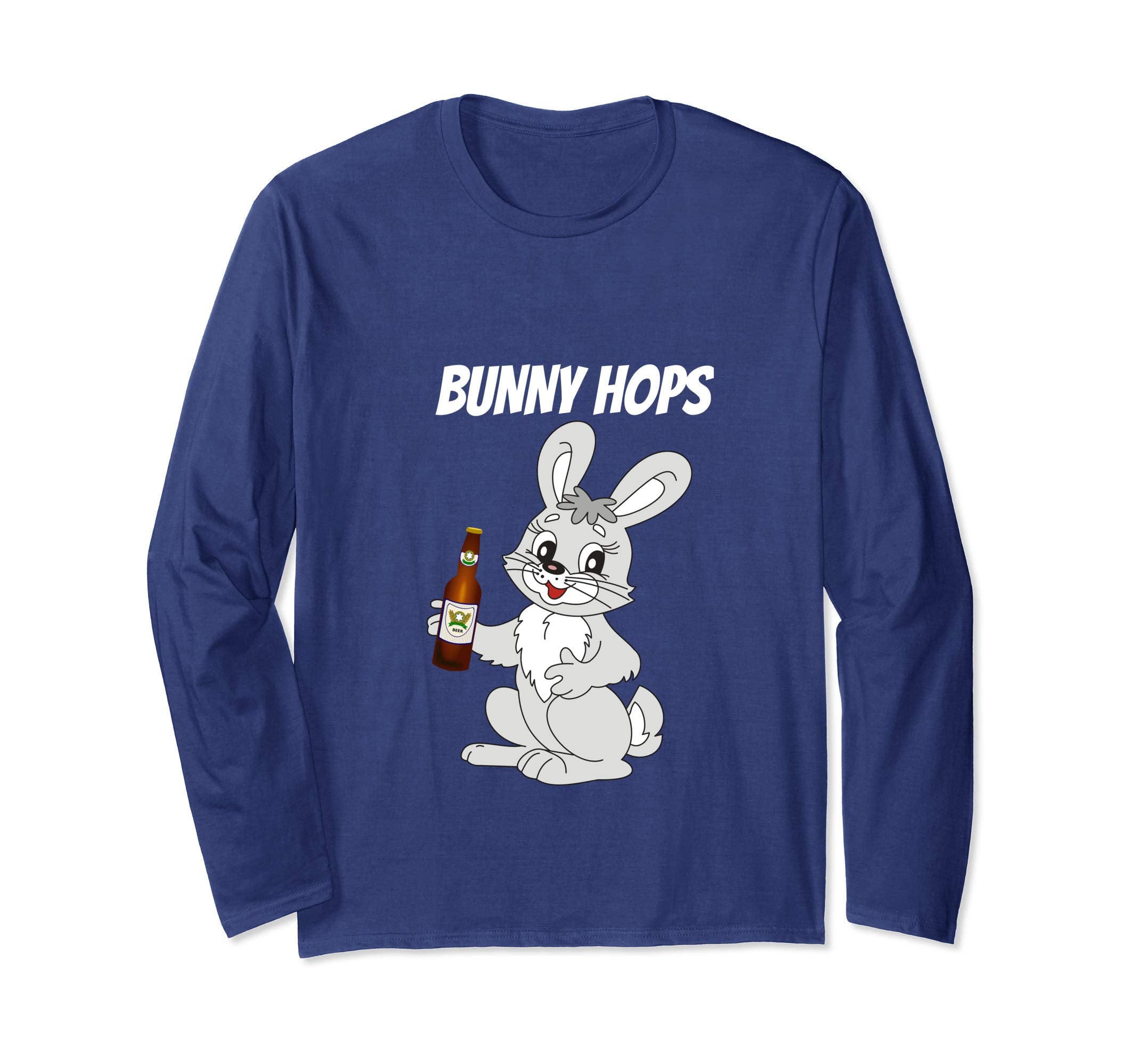 BUNNY HOPS Man's long sleeve T Shirt Woman's easter party