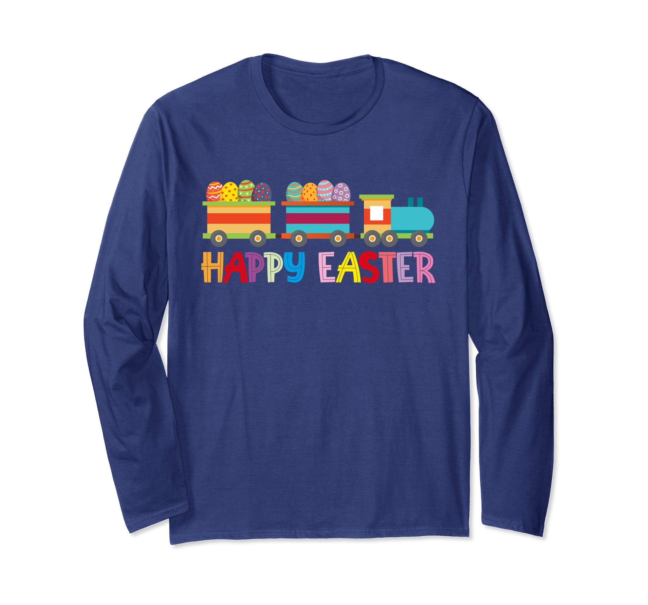 Happy Easter Train Egg Hunt Kid Boys Girls Long Sleeve Shirt