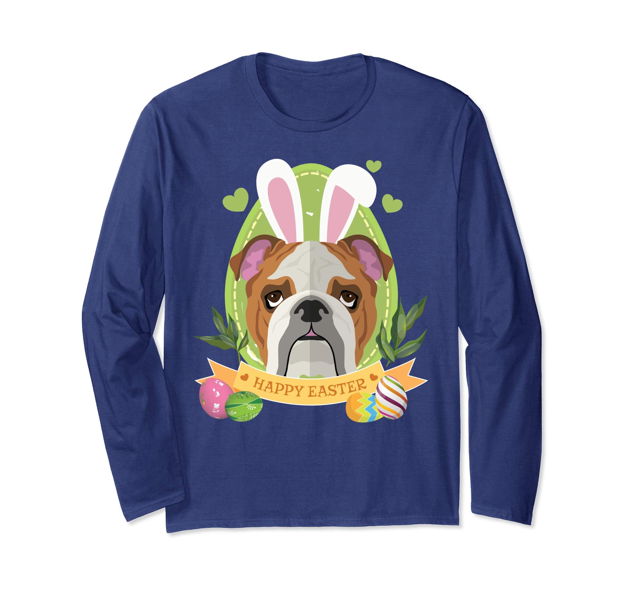 Bunny Bulldog Dog Easter Day Lovers T-Shirt Egg Hunting