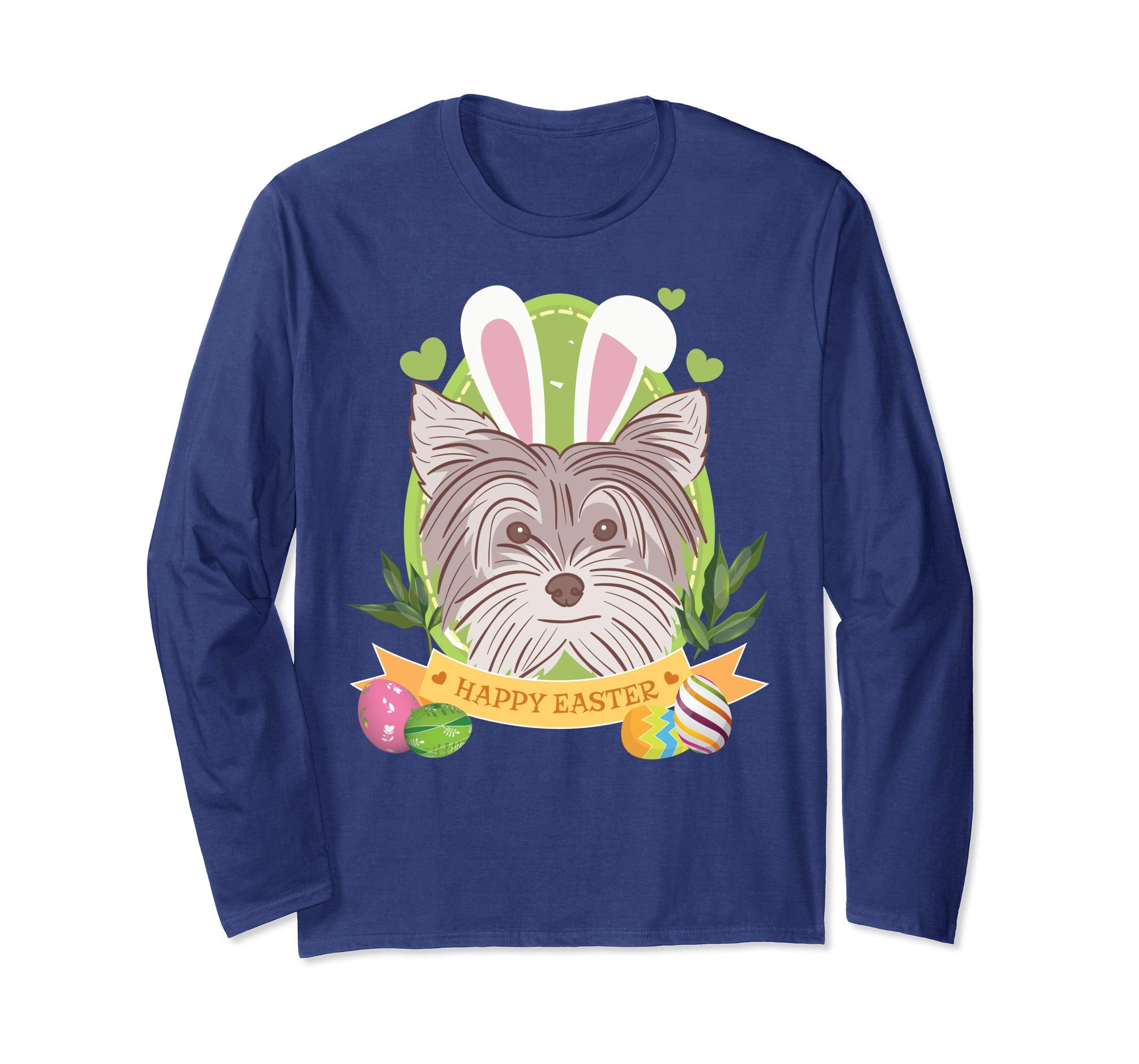 Bunny Yorkshire Terrier Dog Easter Day Lovers T-Shirt Egg