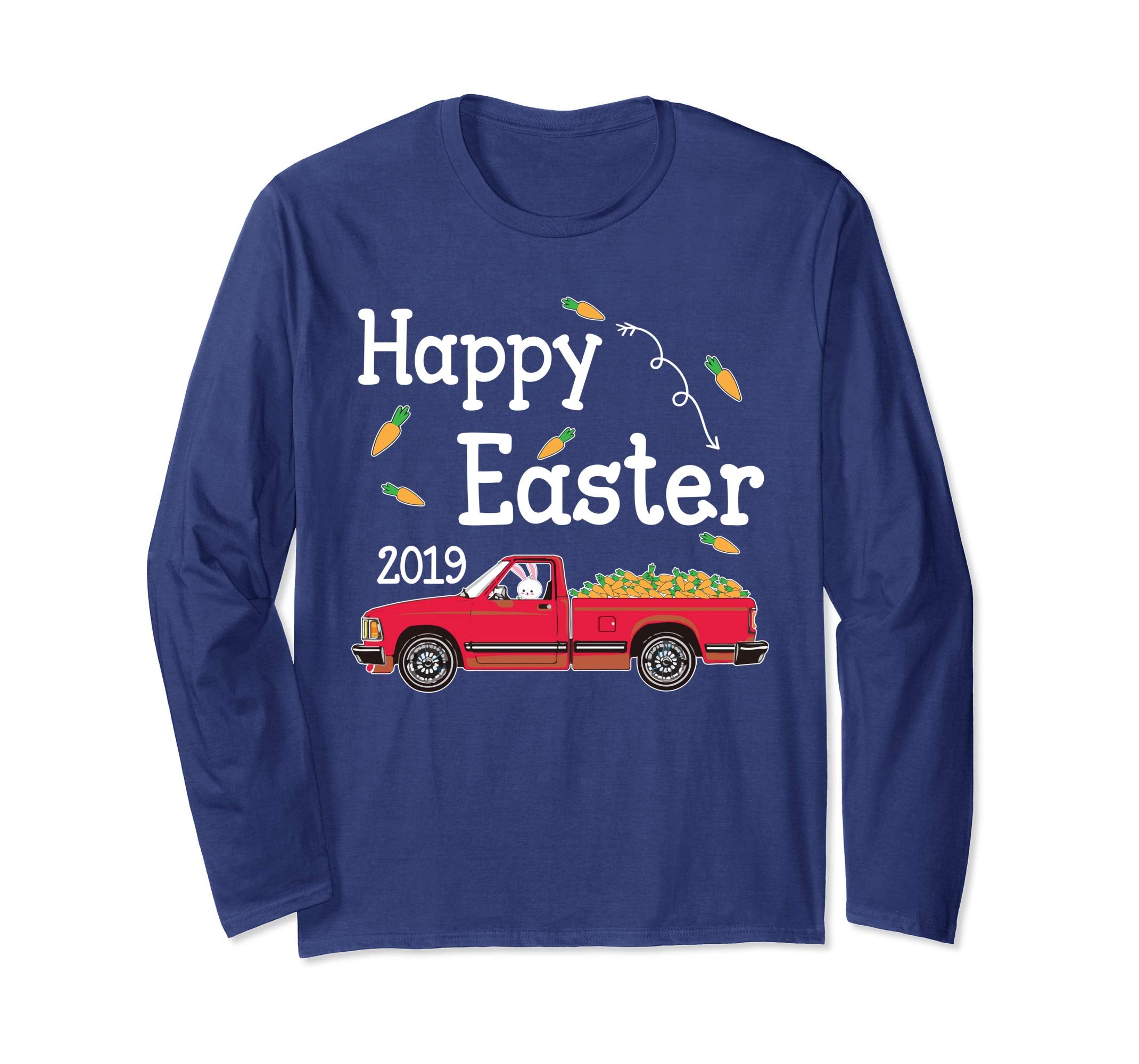 Bunny Driving Truck Carry Carrots Happy Easter 2019 Shirt