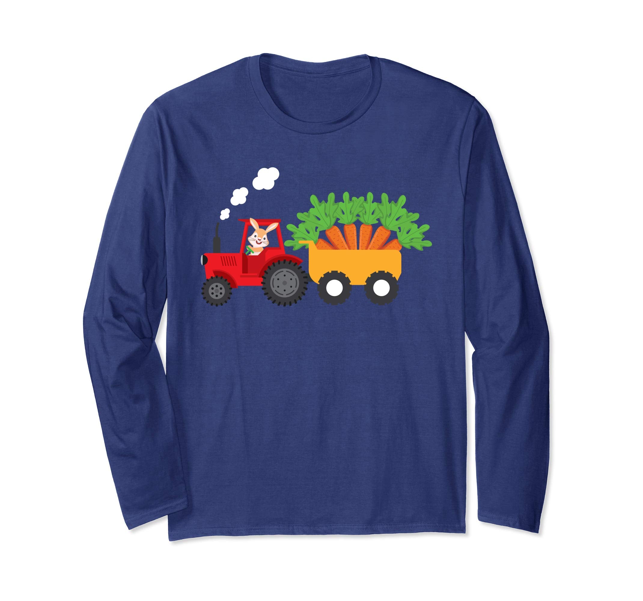 Bunny Tractor Carrying Carrots Easter Day T-Shirt