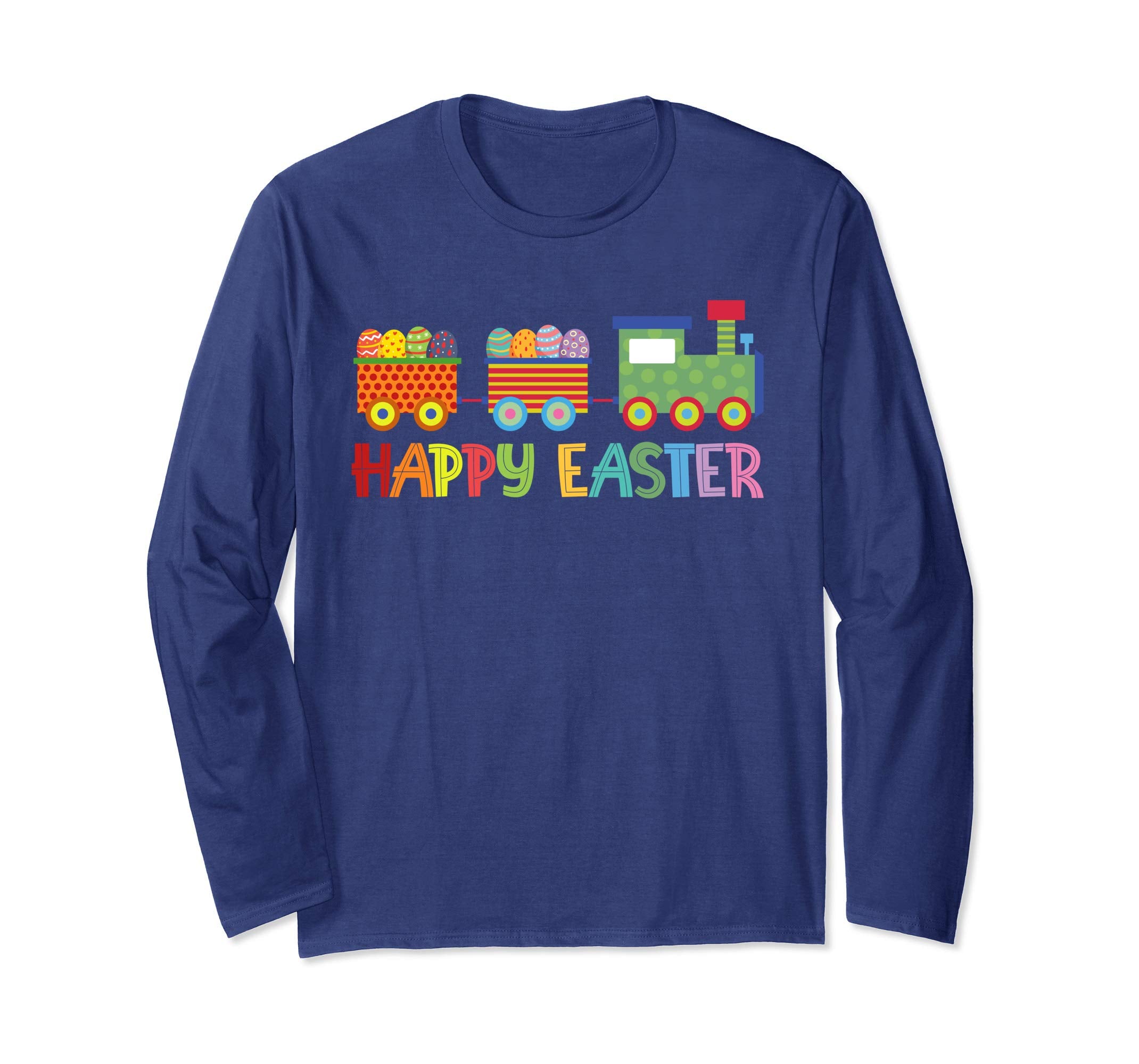 Happy Easter Train Egg Hunt Kid Boys Girls Long Sleeve Shirt