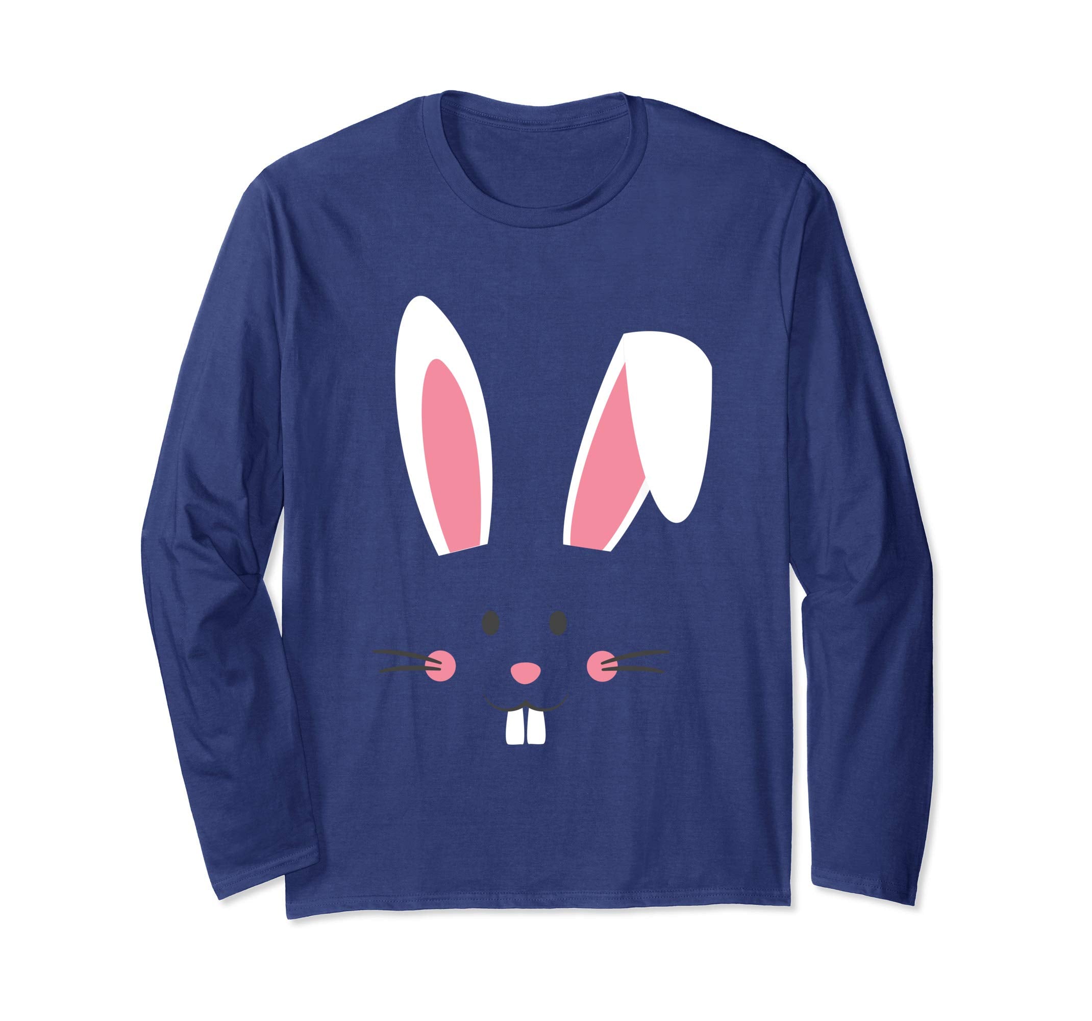 Cute Easter Bunny Face Long sleeve T Shirt Easter Egg Easter