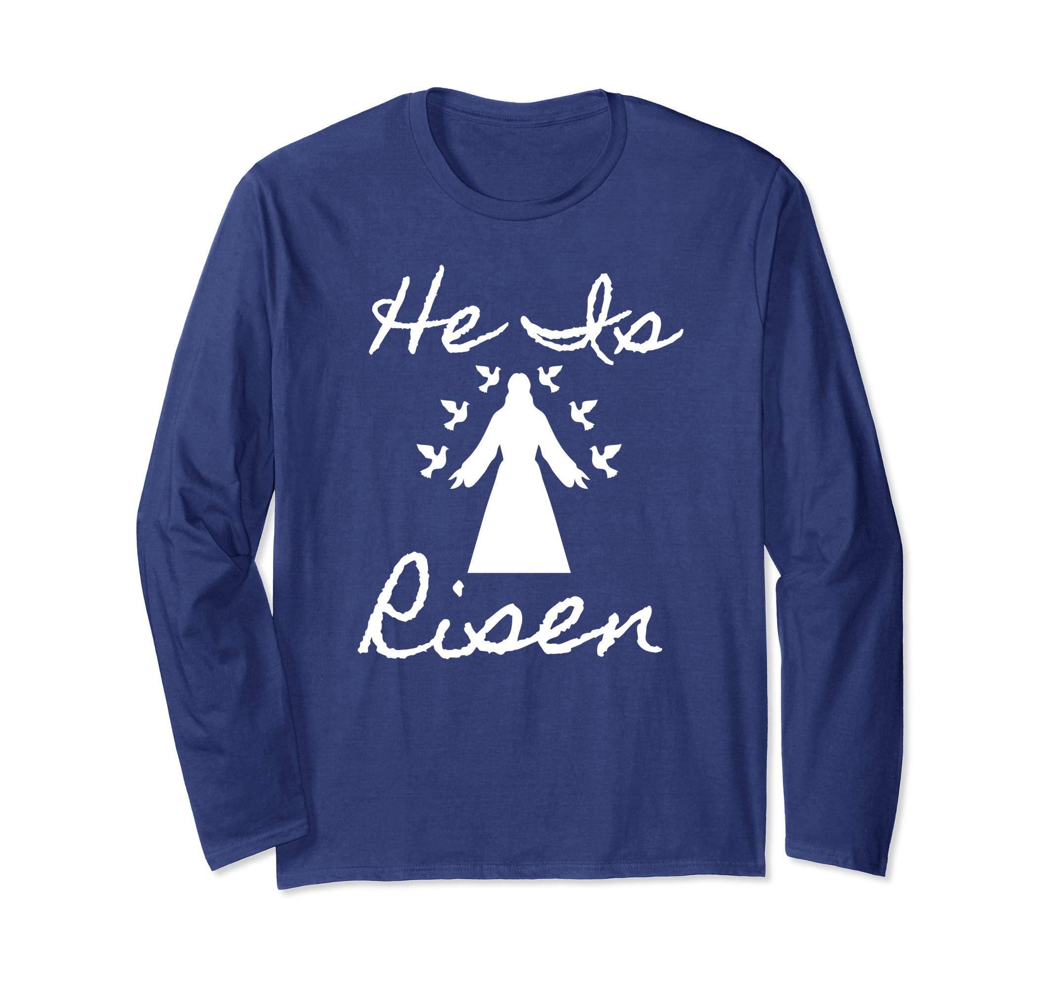 Christian Easter He Is Risen Tshirt Peace Birds and Jesus