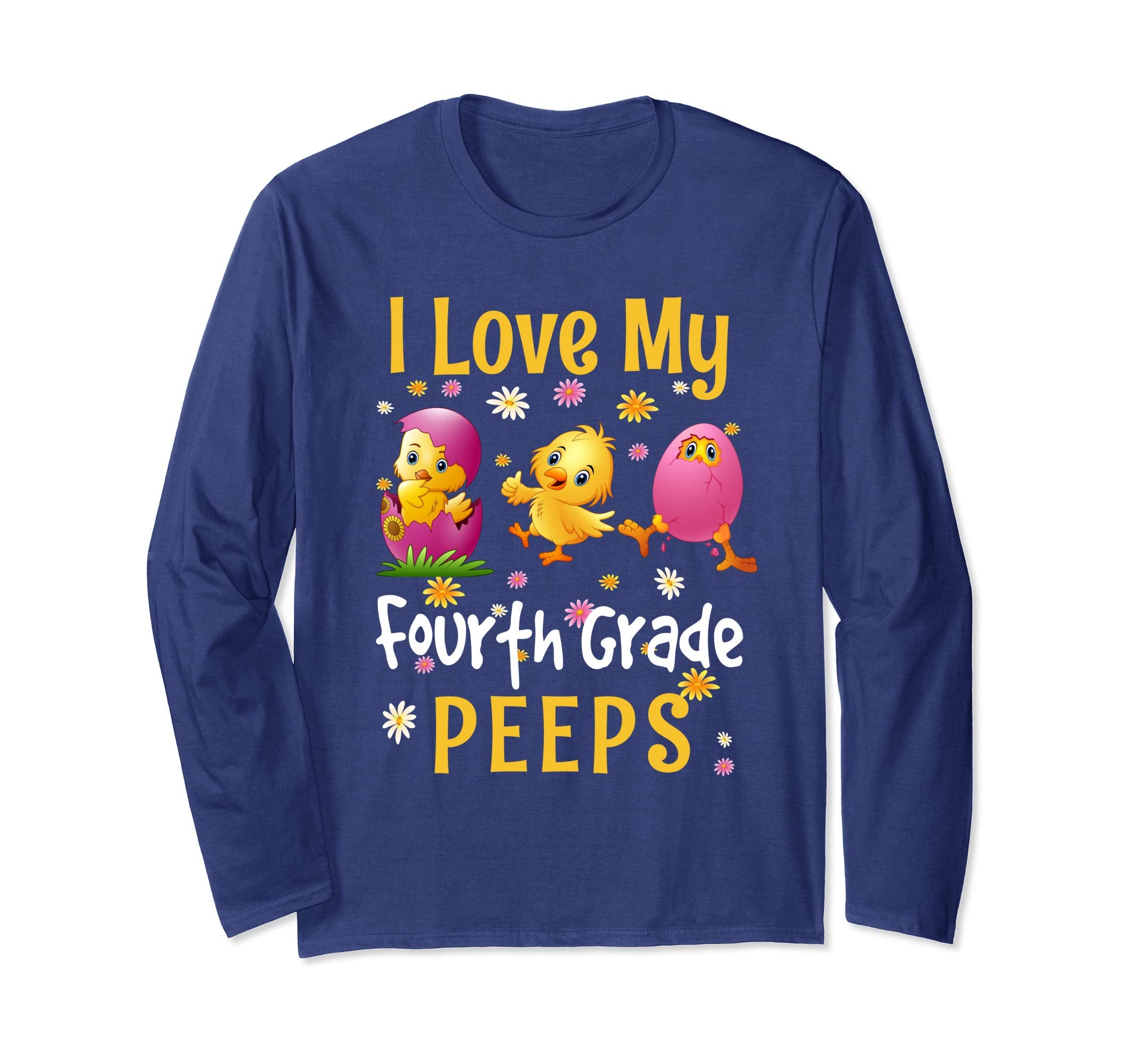 Easter 4th Grade Teacher Shirt Gift Easter Long Sleeve Shirt