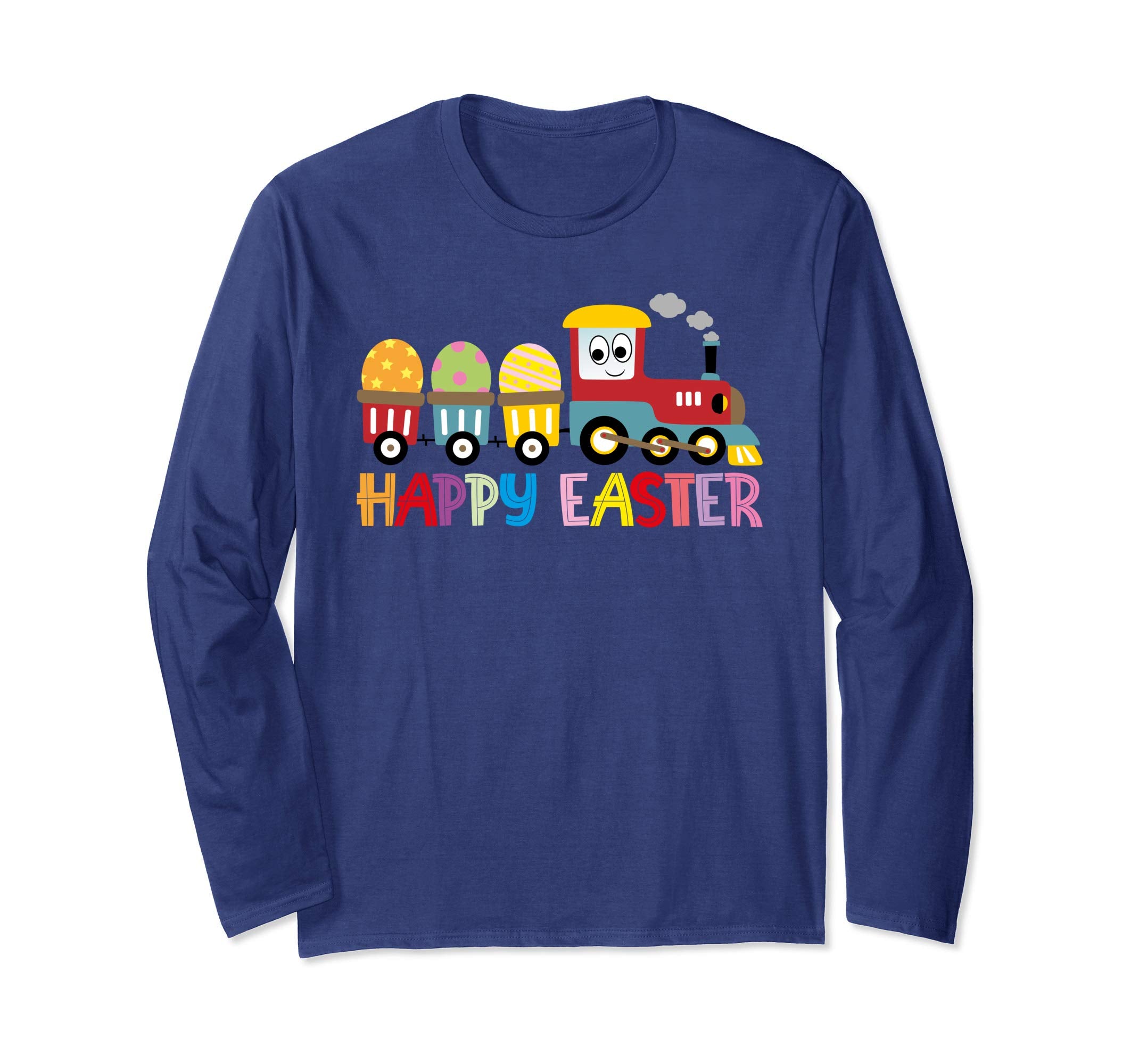 Happy Easter Train Egg Hunt Kid Boys Girls Long Sleeve Shirt