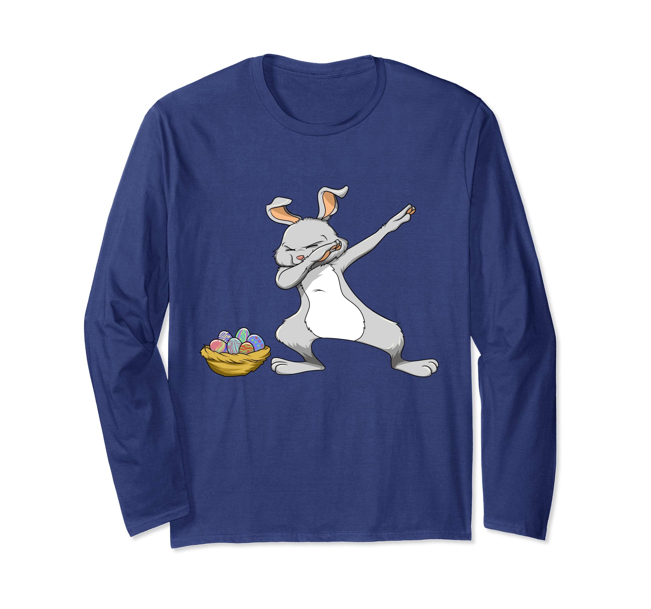 Easter Bunny Long Sleeve Shirt Graphic Dabbing Gift