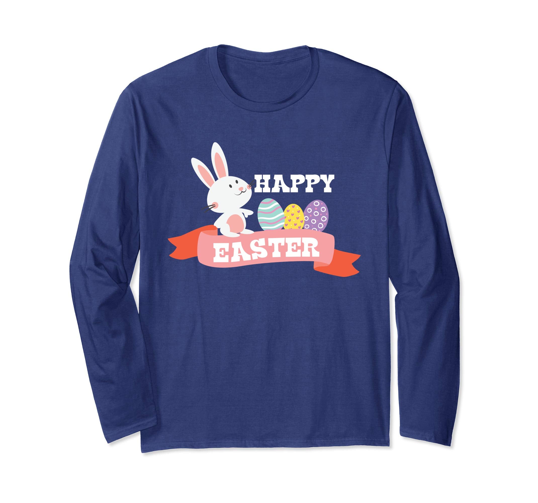 Hoppy Easter Long sleeve Shirt Cute Bunny Easter Eggs Gift