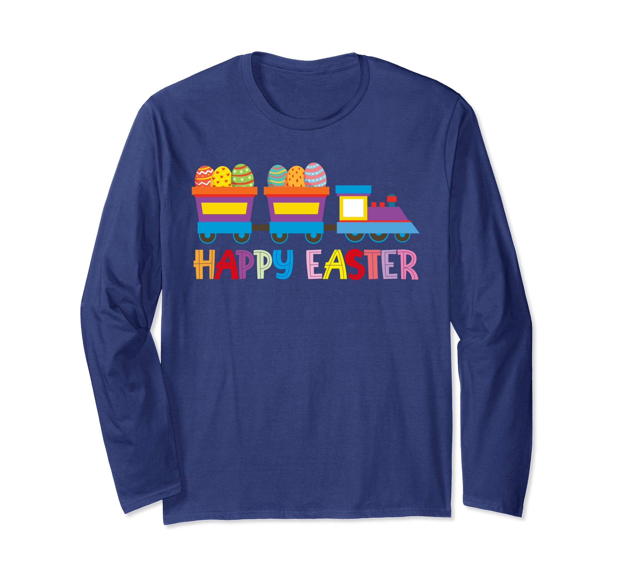 Happy Easter Train Egg Hunt Kid Boys Girls Long Sleeve Shirt