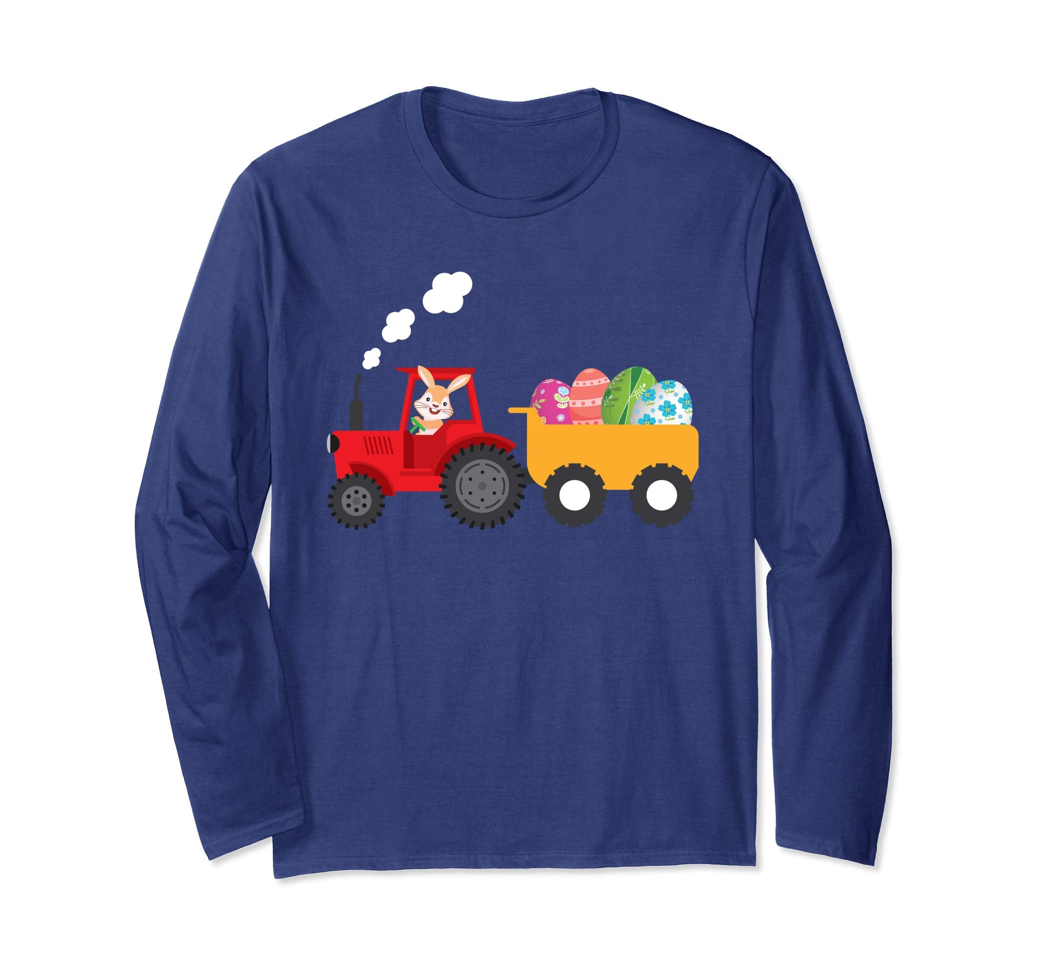 Bunny Tractor Carrying Eggs Easter Day T-Shirt Egg Hunting