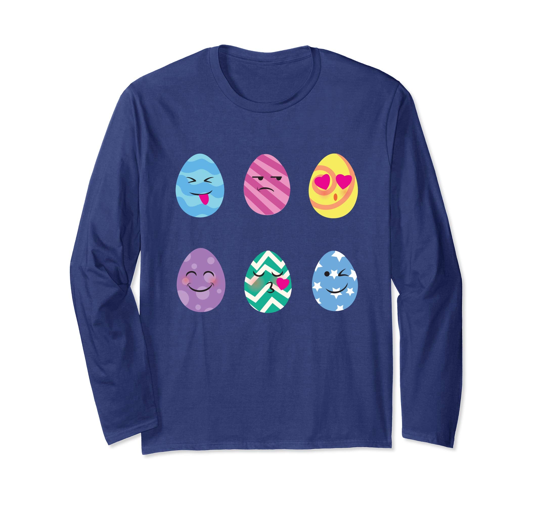 Funny Easter Egg Emoticons Long sleeve T Shirt Egg Hunt