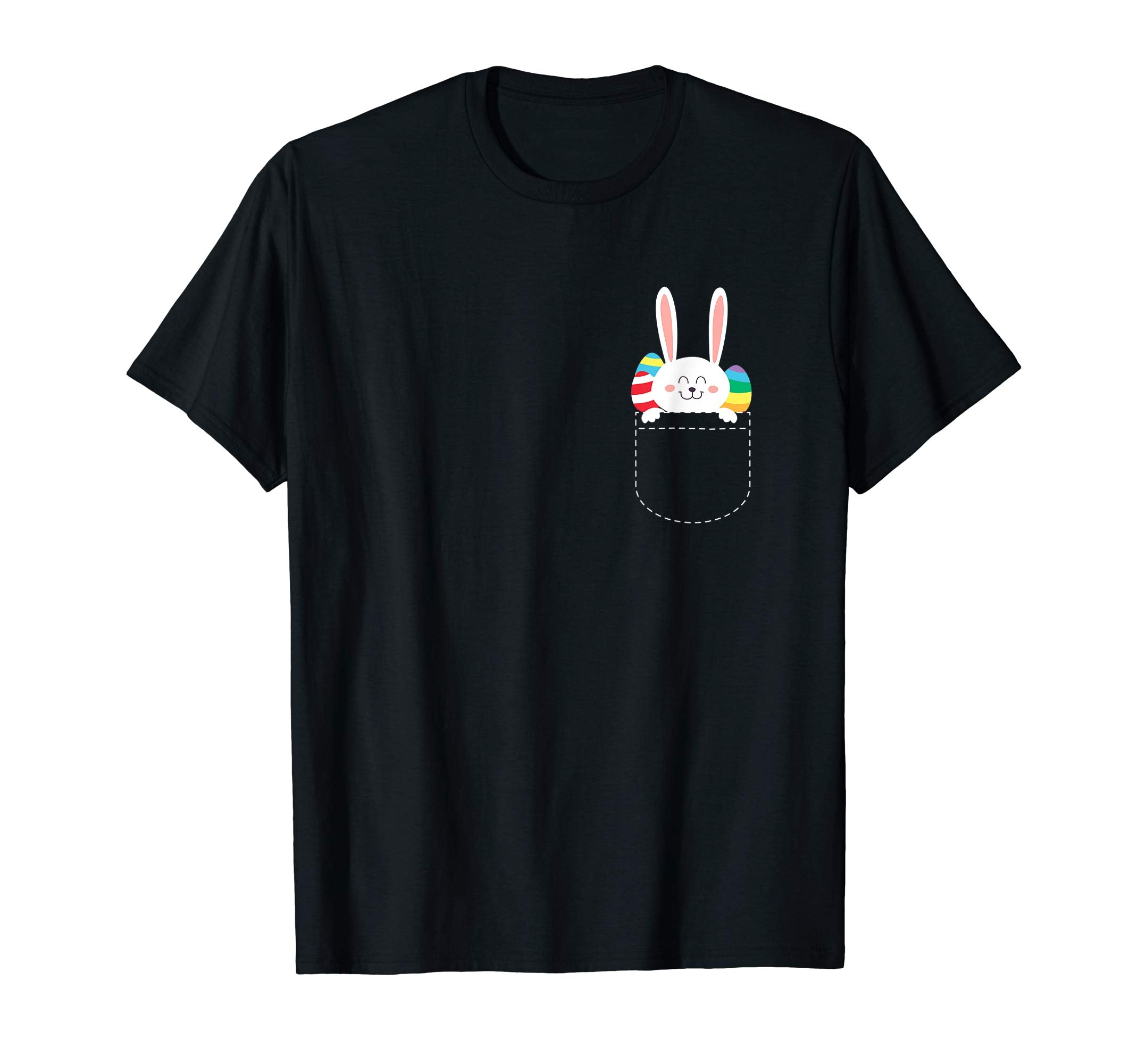 Cute Easter Bunny And Easter Eggs In A Pocket T Shirt