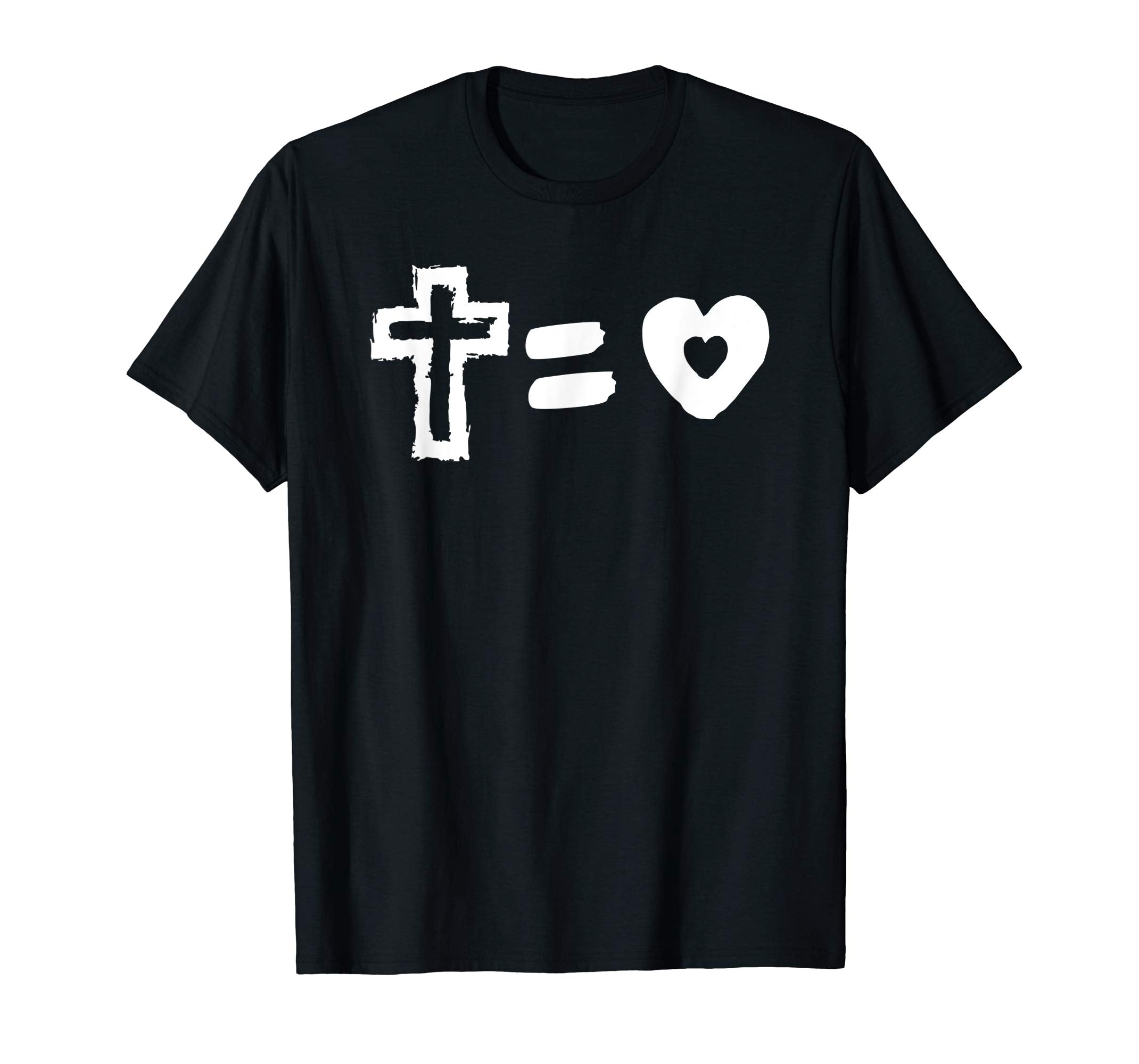 Cross Equals Love Heart Funny Math Christian Easter T Shirt