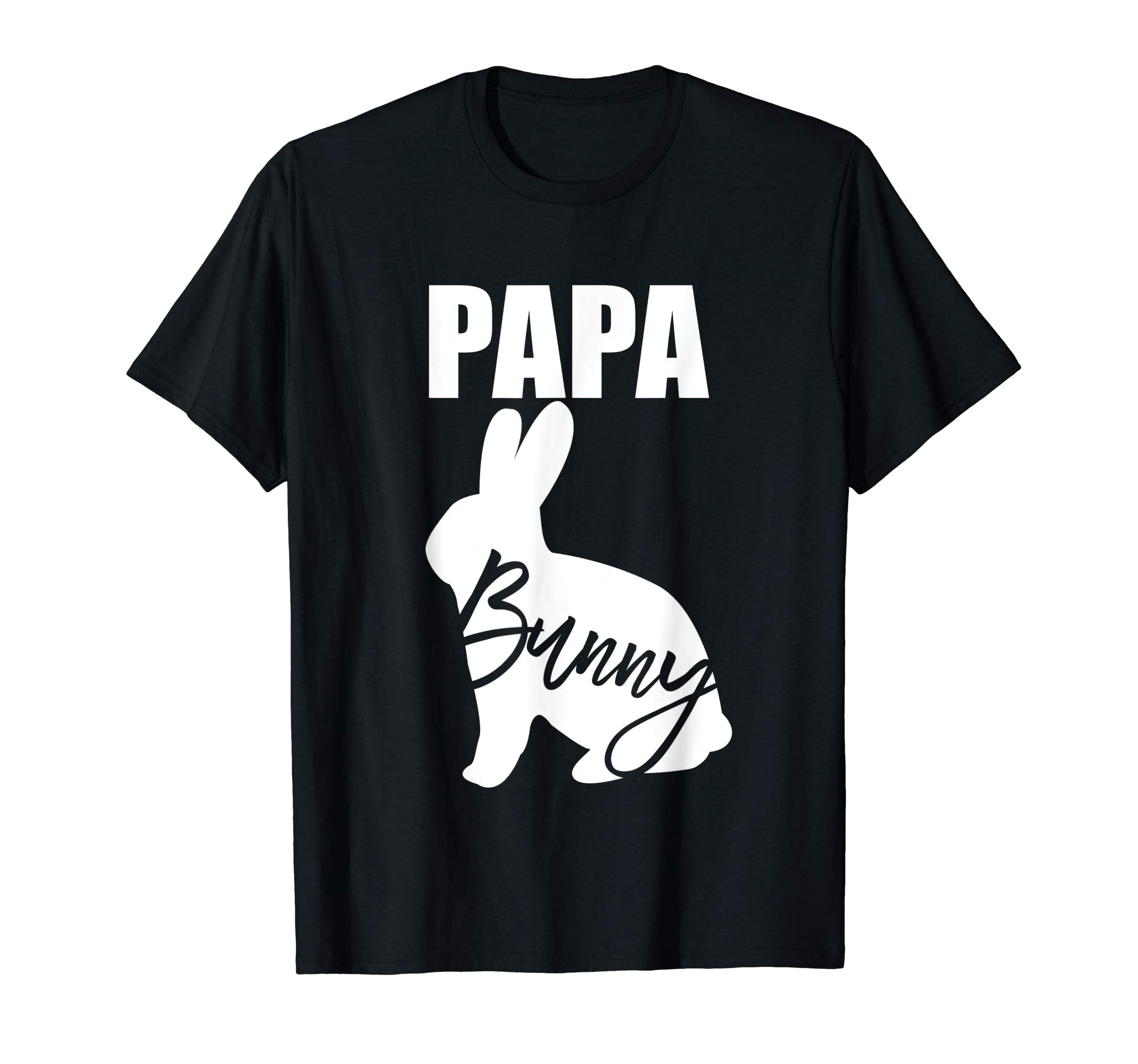 Mens Papa Bunny T Shirt Easter Family Outfit for Daddy Dad Father
