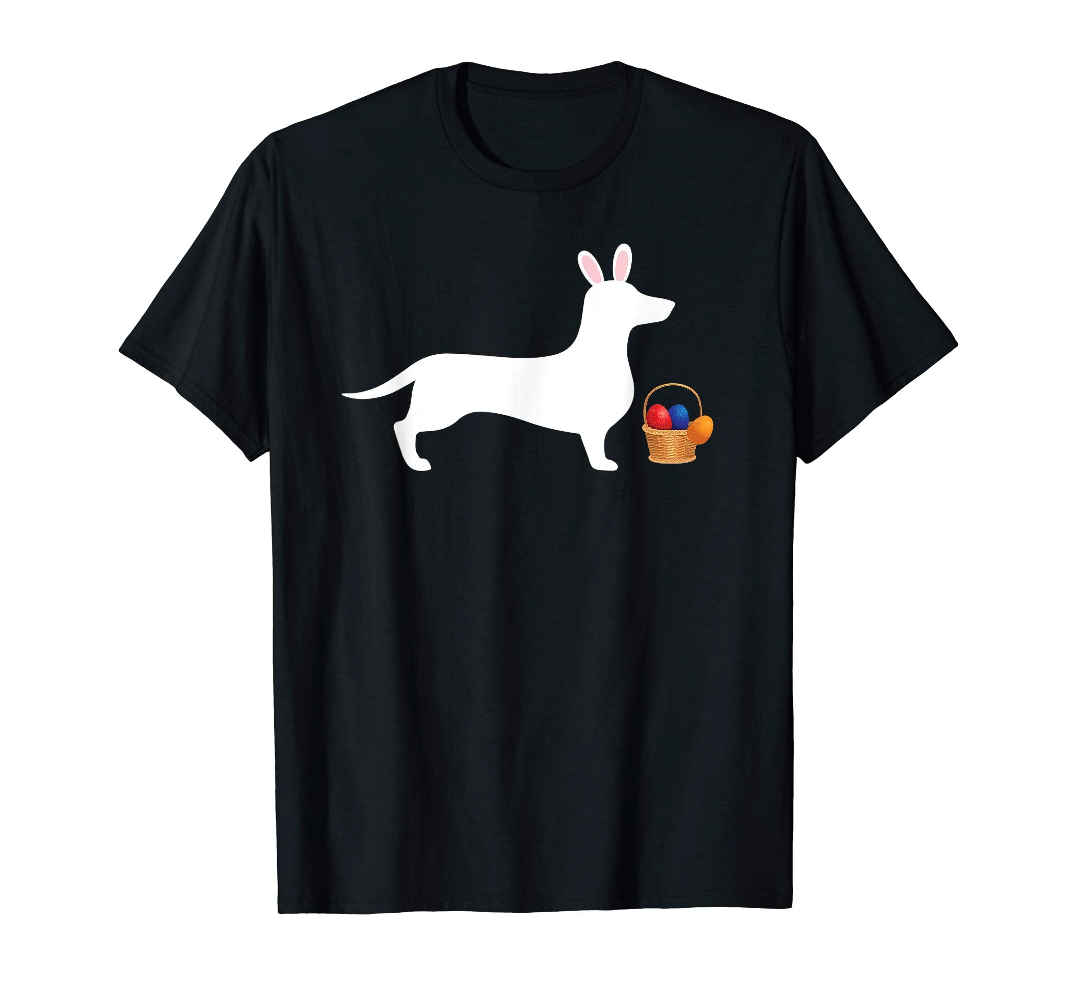 Dachshund Easter Bunny Dog Silhouette T-Shirt