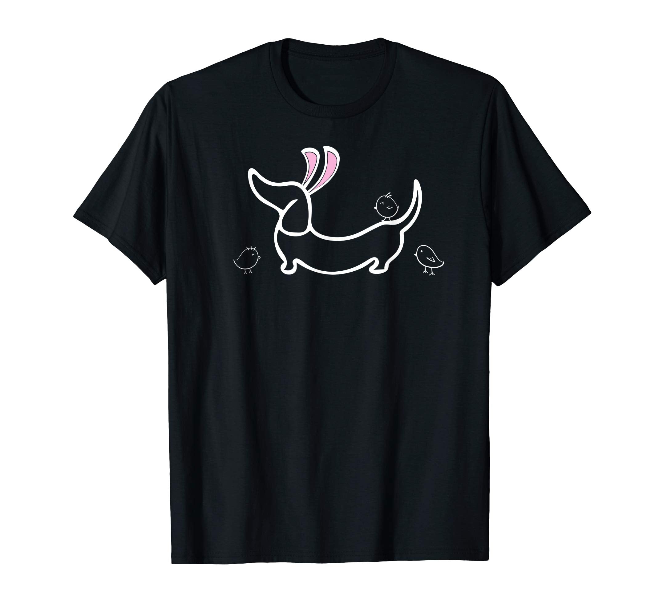 Easter Bunny Ears and Chicks Dachshund T-Shirt