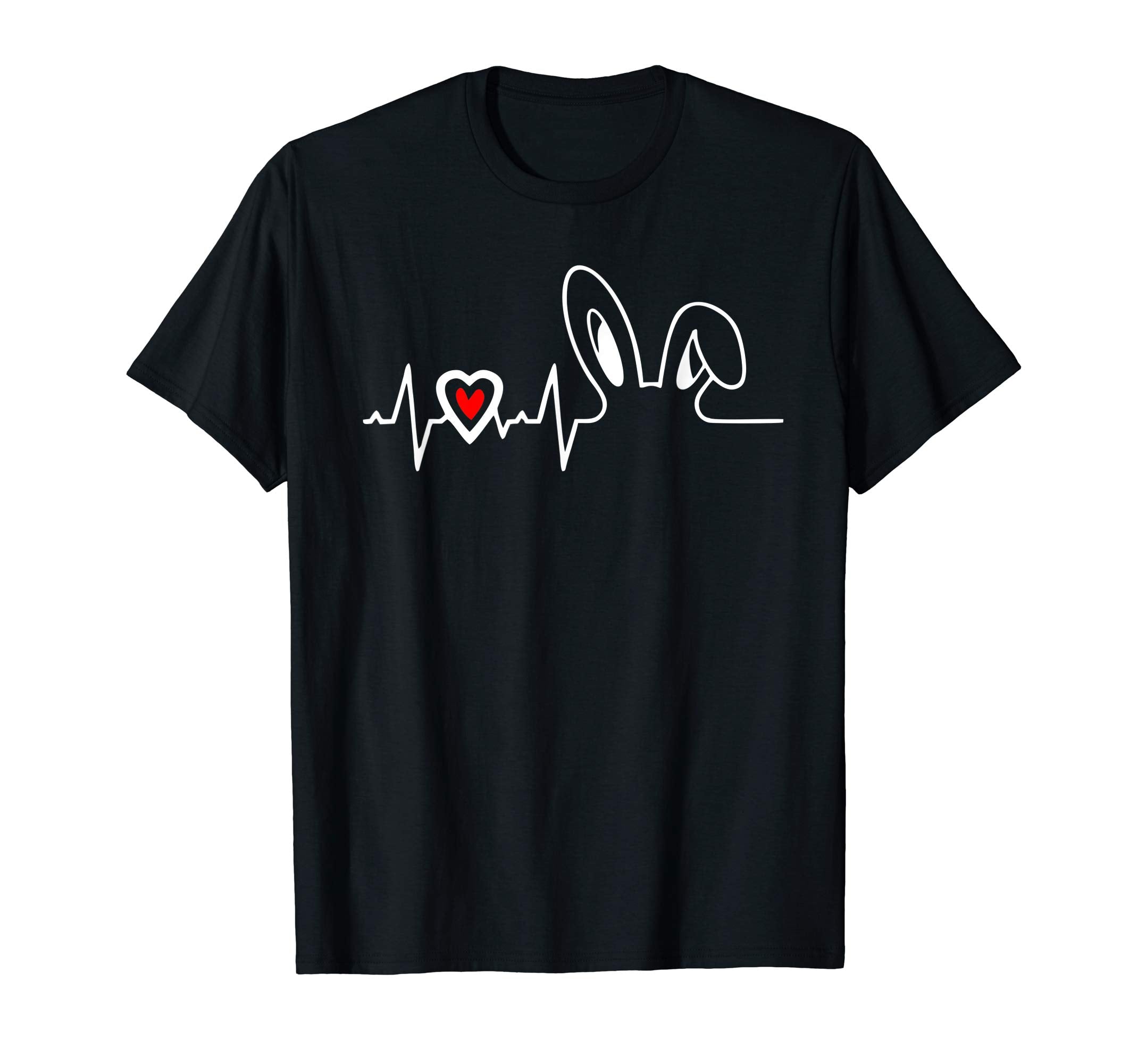 Happy Easter Bunny Heartbeat for Men Women Kids Cute T Shirt
