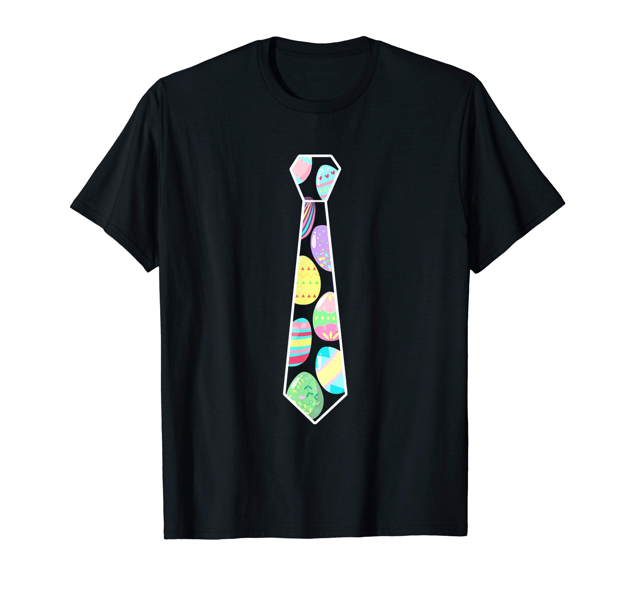 Colorful Neck Tie With Easter Eggs Easter T-Shirt