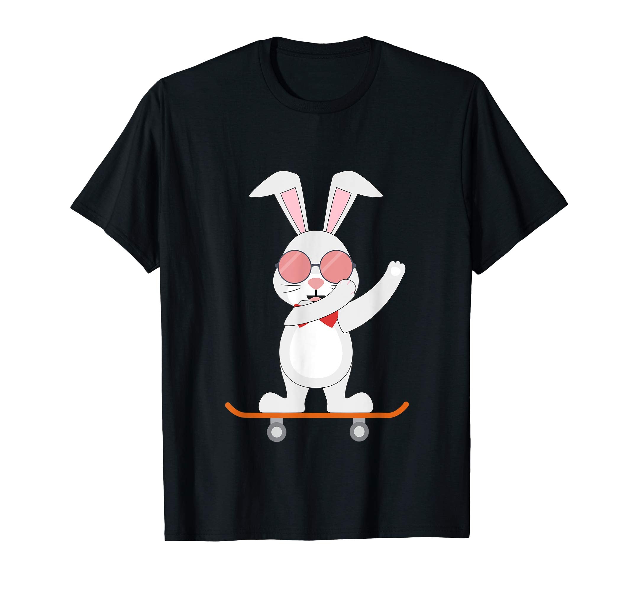 Skateboard Dabbing Easter Bunny Eggs &amp; Basket Tshirt