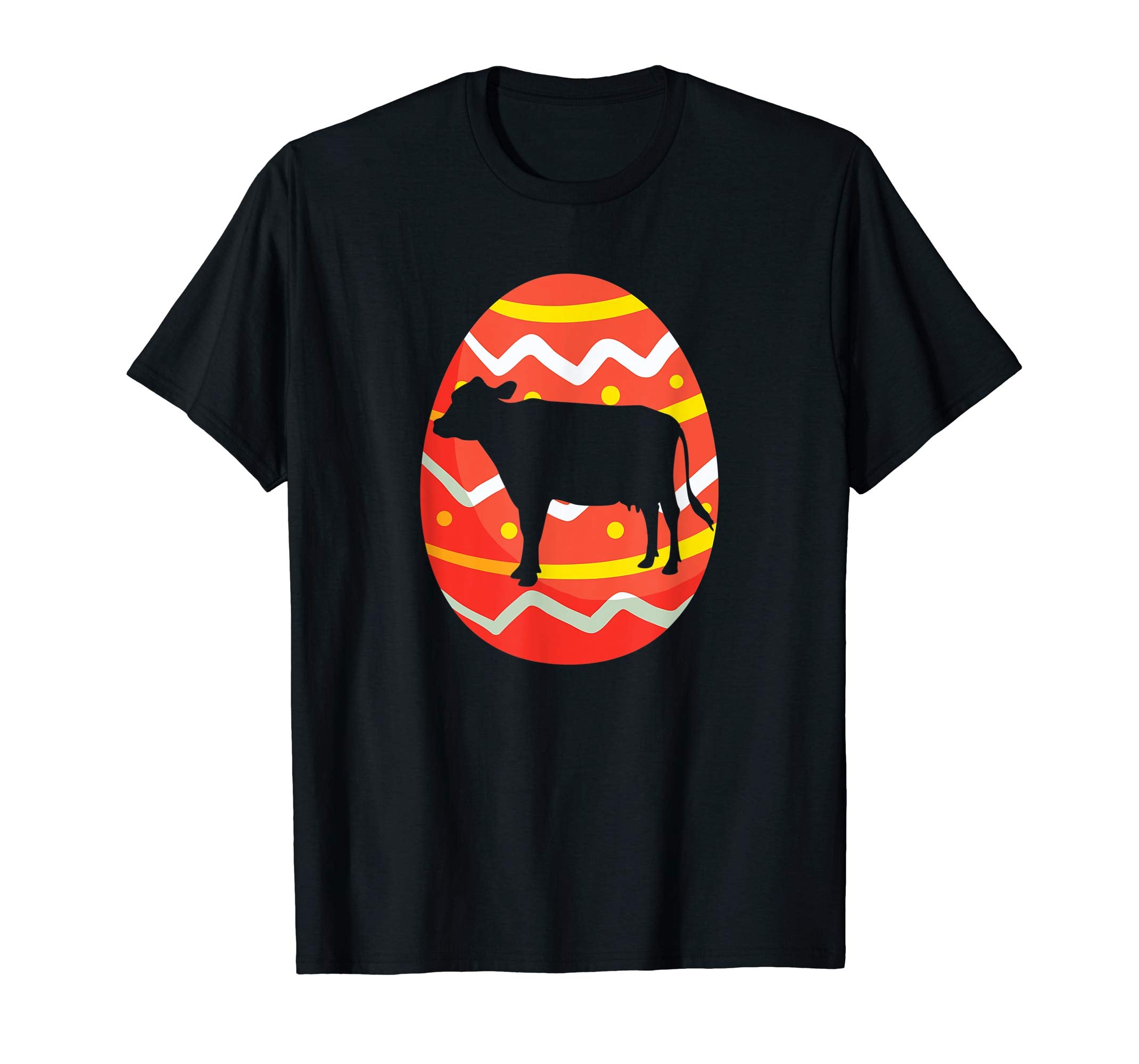 Happy Cow Easter Bunny Egg T-Shirt for Kids Boys Girls