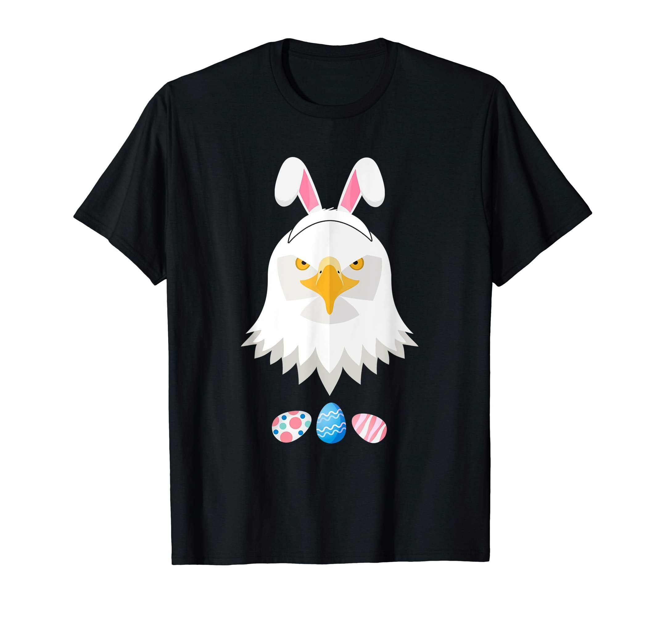 Funny Easter Eagle With Bunny Ears And Eggs T Shirt