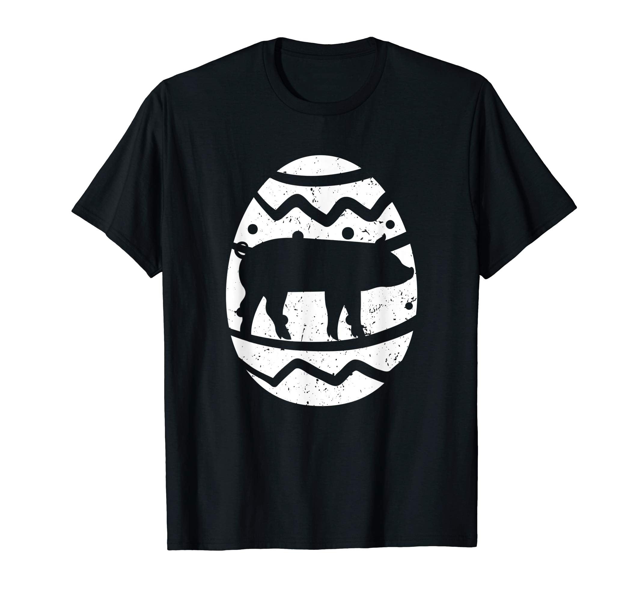 Vintage Pig Happy Easter Egg T-Shirt Pig Easter Gift