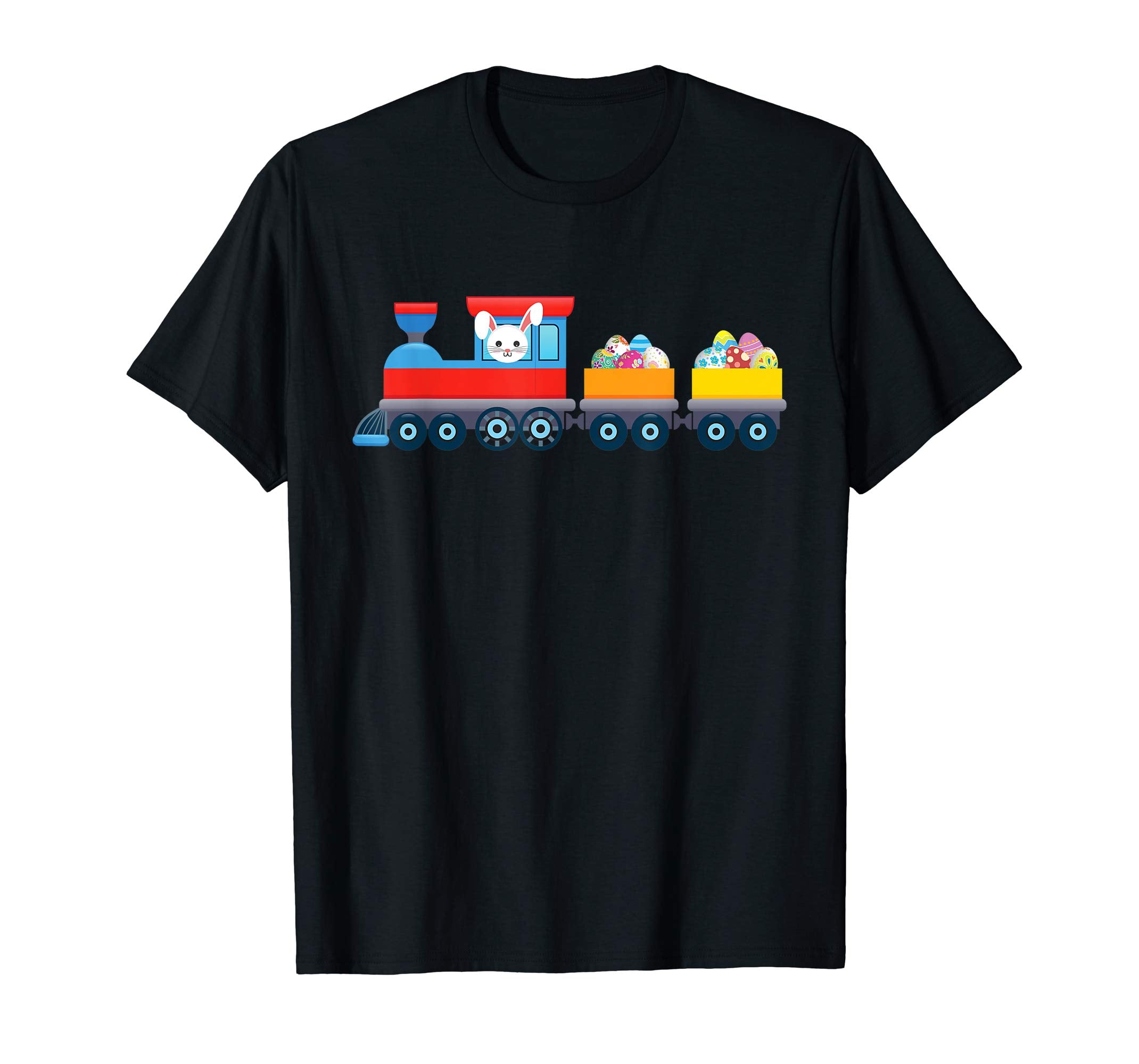 Bunny Train Truck Carying Eggs Easter Day T-Shirt Egg Hunt