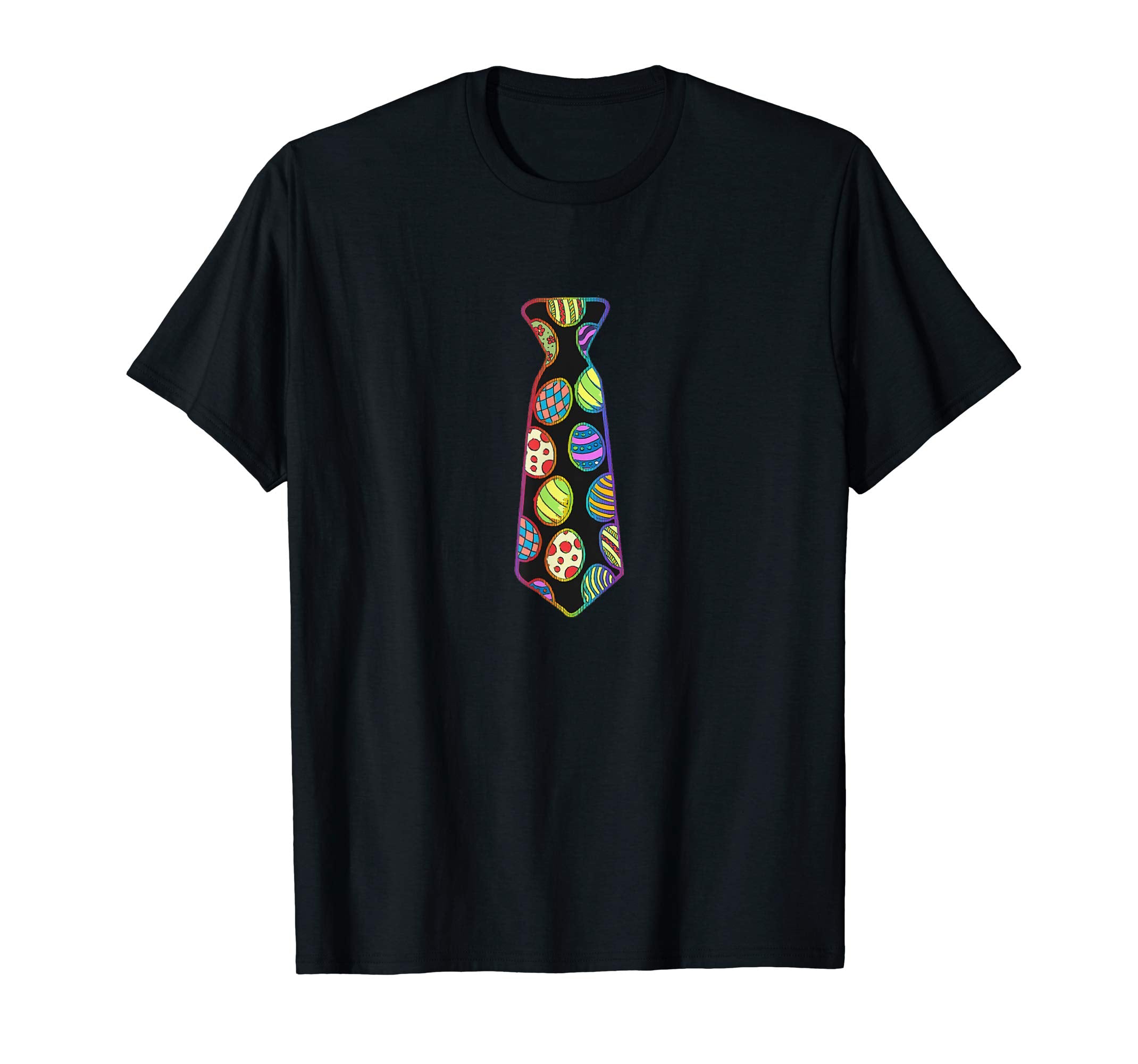 Colorful Neck Tie With Easter Eggs Easter T-Shirt
