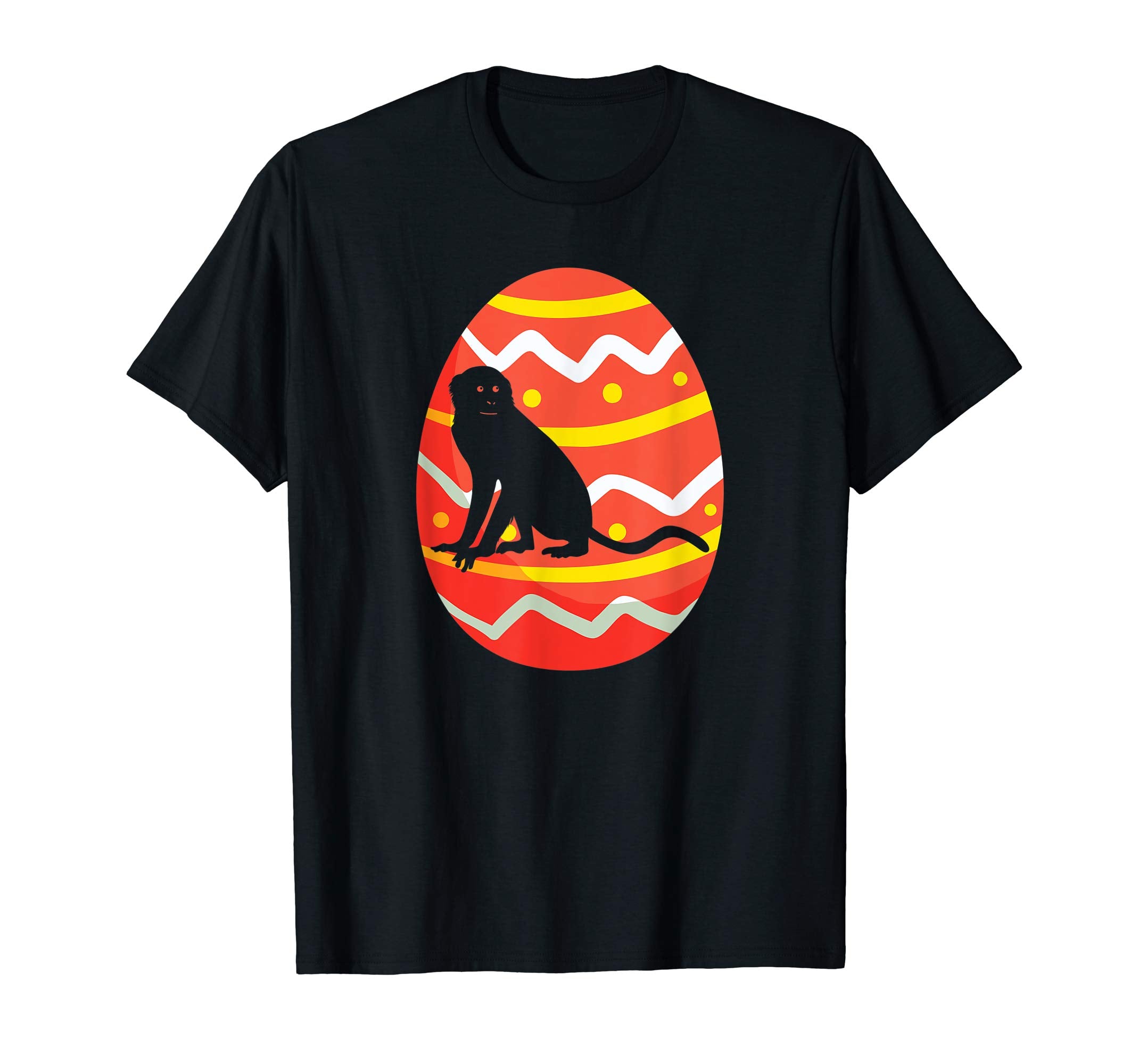 Happy Monkey Easter Egg Bunny T-Shirt for Kids Boys Girls