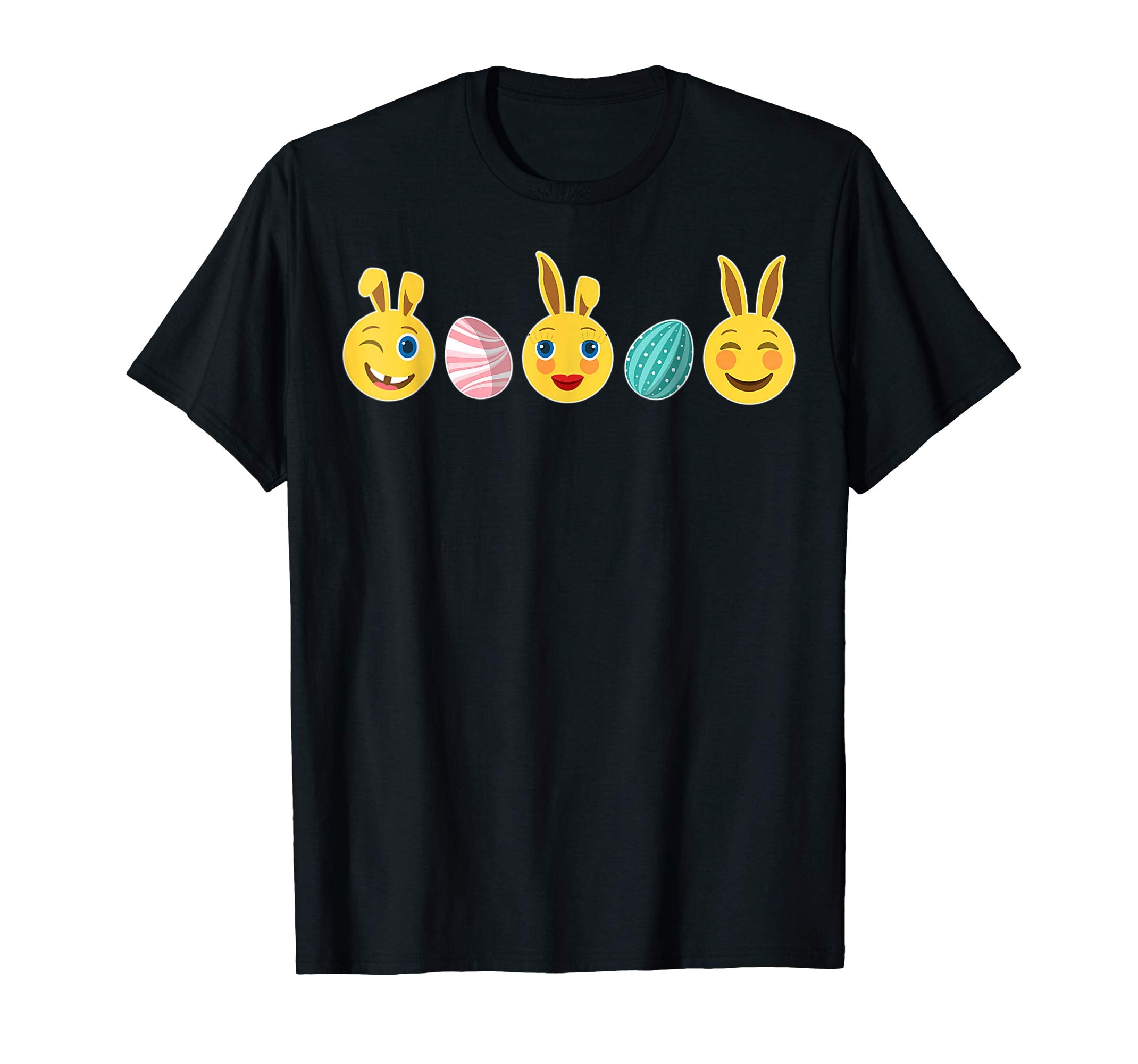 Bunnies Emotion Face Easter Eggs Happy Easter Day Shirt
