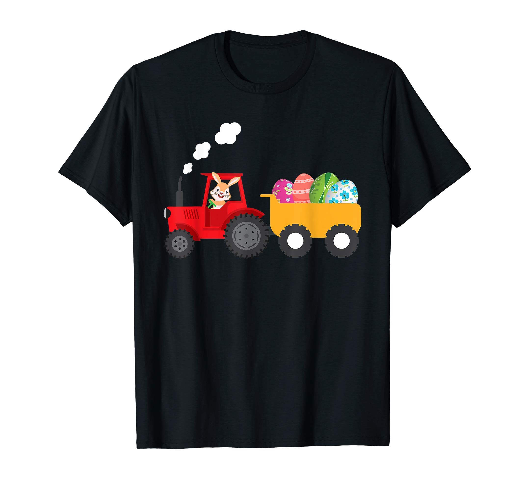 Bunny Tractor Carrying Eggs Easter Day T-Shirt Egg Hunting
