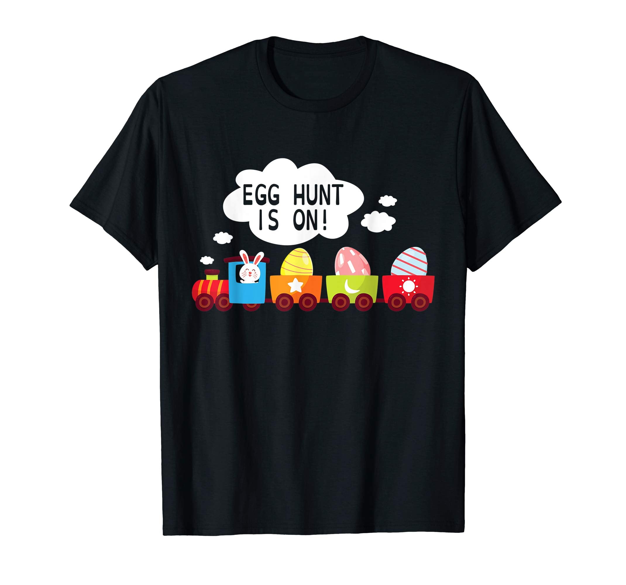 Bunny Driving Train Carry Easter Eggs Shirt Egg Hunt Is On
