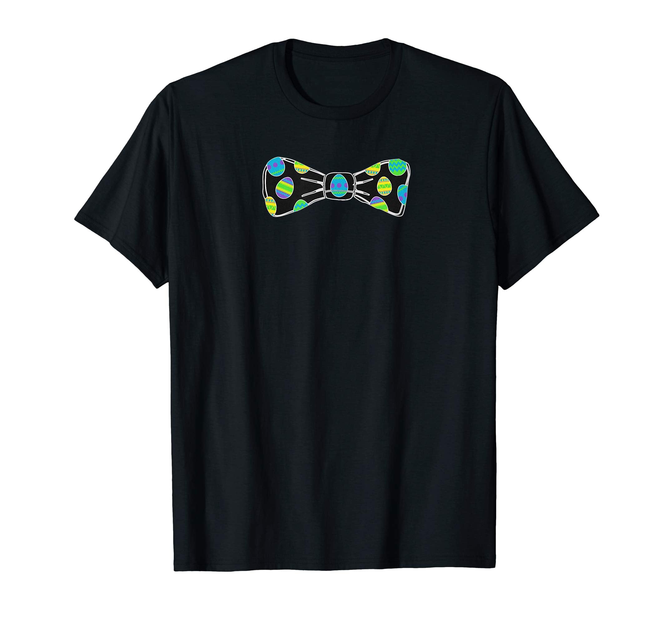 Colorful Easter Eggs Bow Tie Funny Pascha Holiday T-Shirt