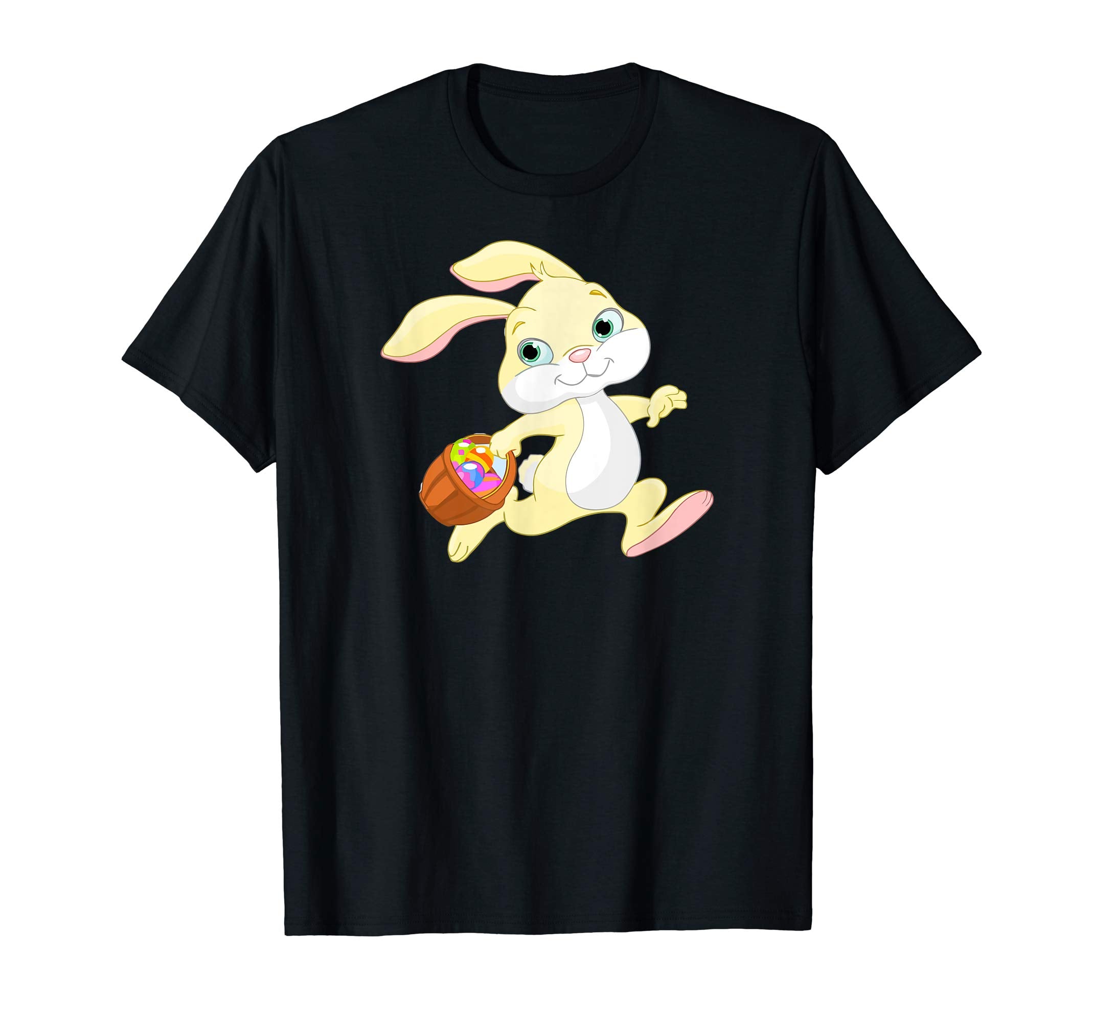 Cute Bunny Running With Basket of Easter Eggs Shirt