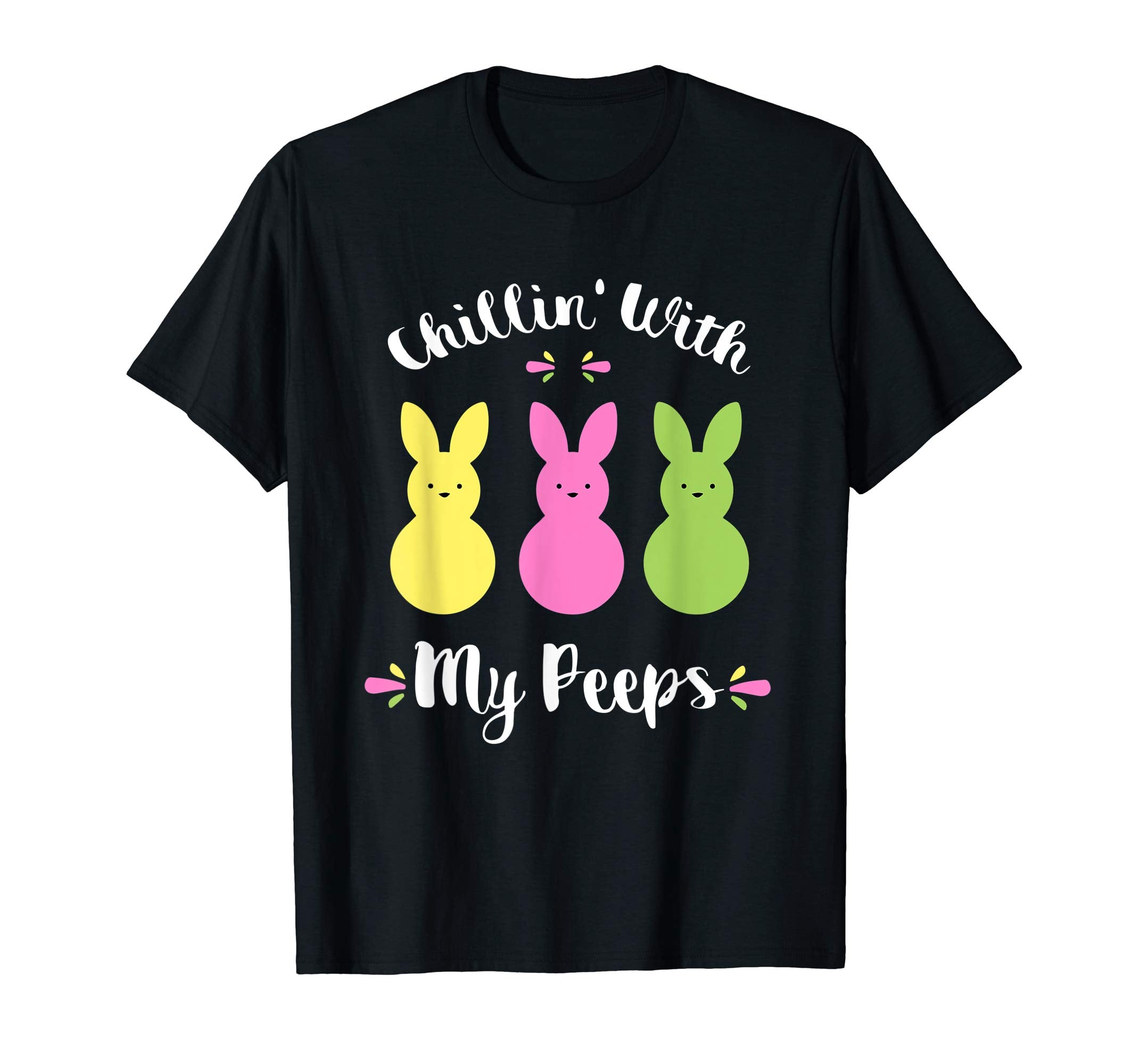 Chillin' With My Peeps Easter Bunny Funny T-Shirt for Kids