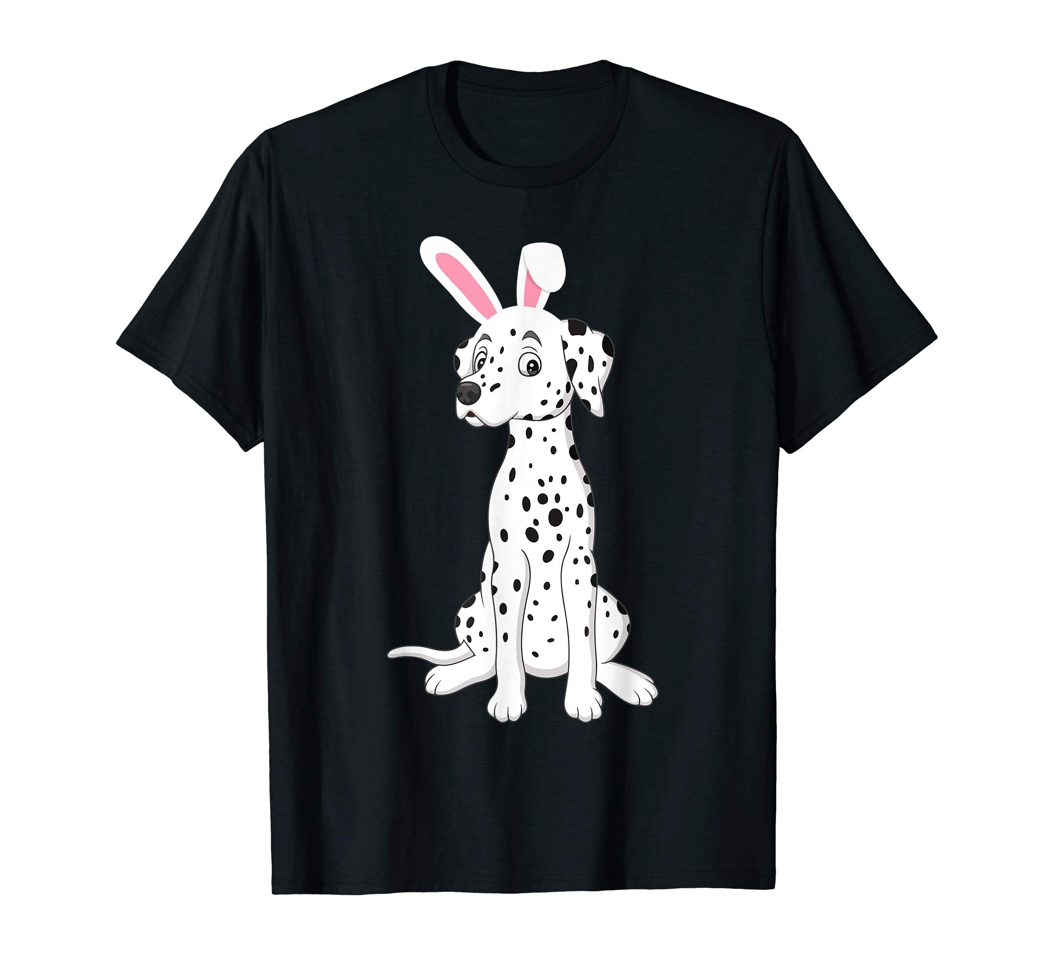 Dalmatian Dog With Bunny Rabbit Hat Easter Happy Day Shirt