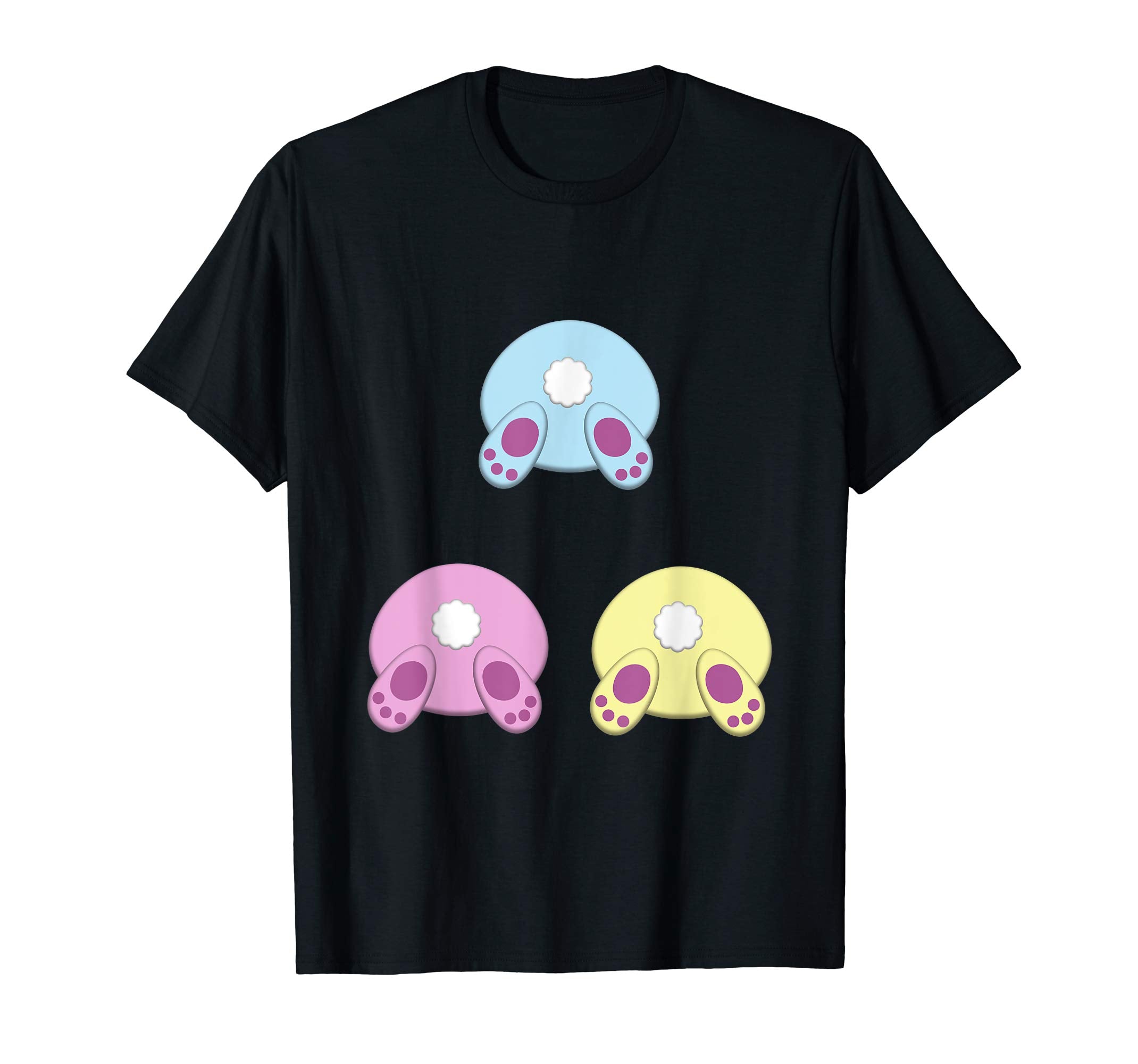 Kids, Adult Two sided Easter Bunny Shirt -Faces on your back