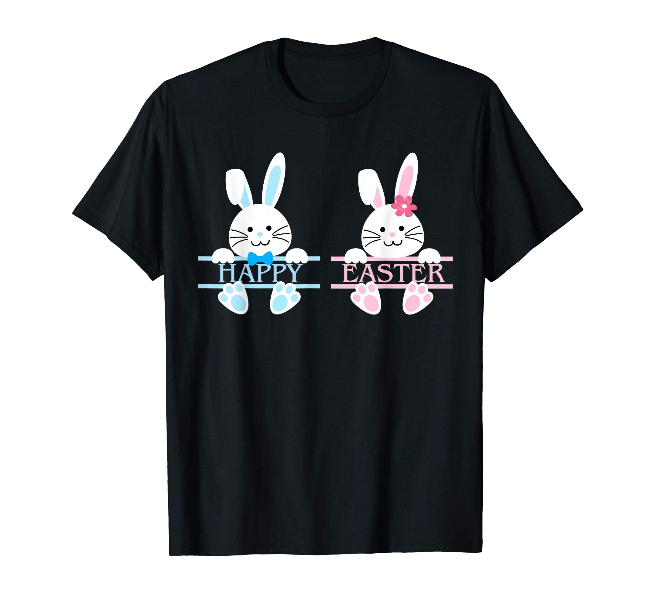 Cute Bunny Happy Easter T shirt Kids Boys Girls