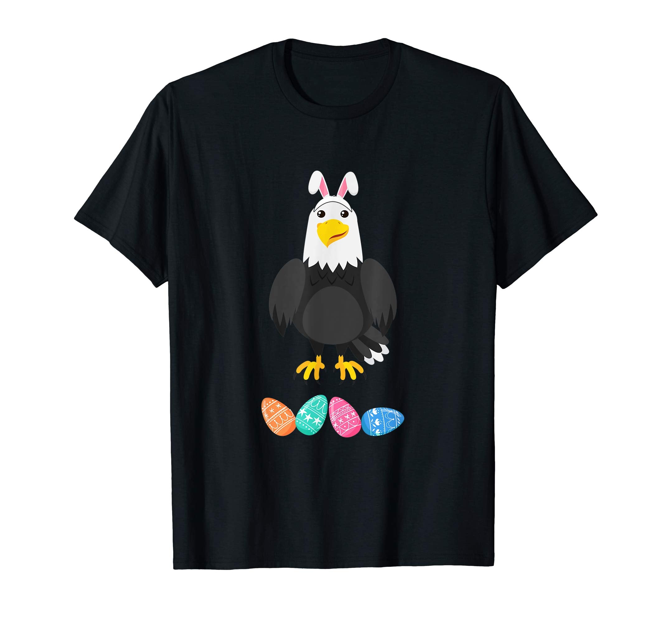 Funny Easter Eagle With Bunny Ears And Eggs T Shirt