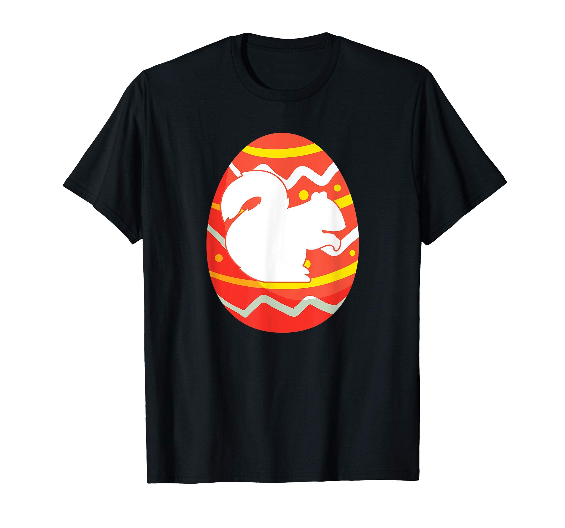 Squirrel Happy Easter Egg Bunny T-Shirt for Kids Boys Girls