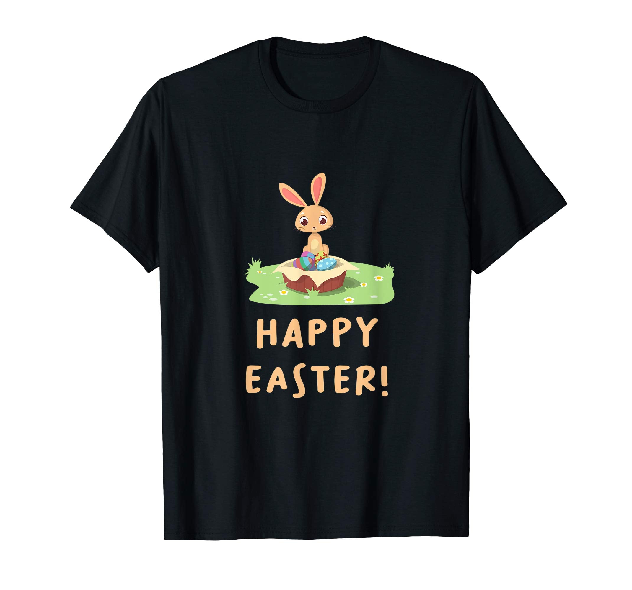 &quot;Happy Easter!&quot; Cute Bunny With Easter Eggs T-Shirt