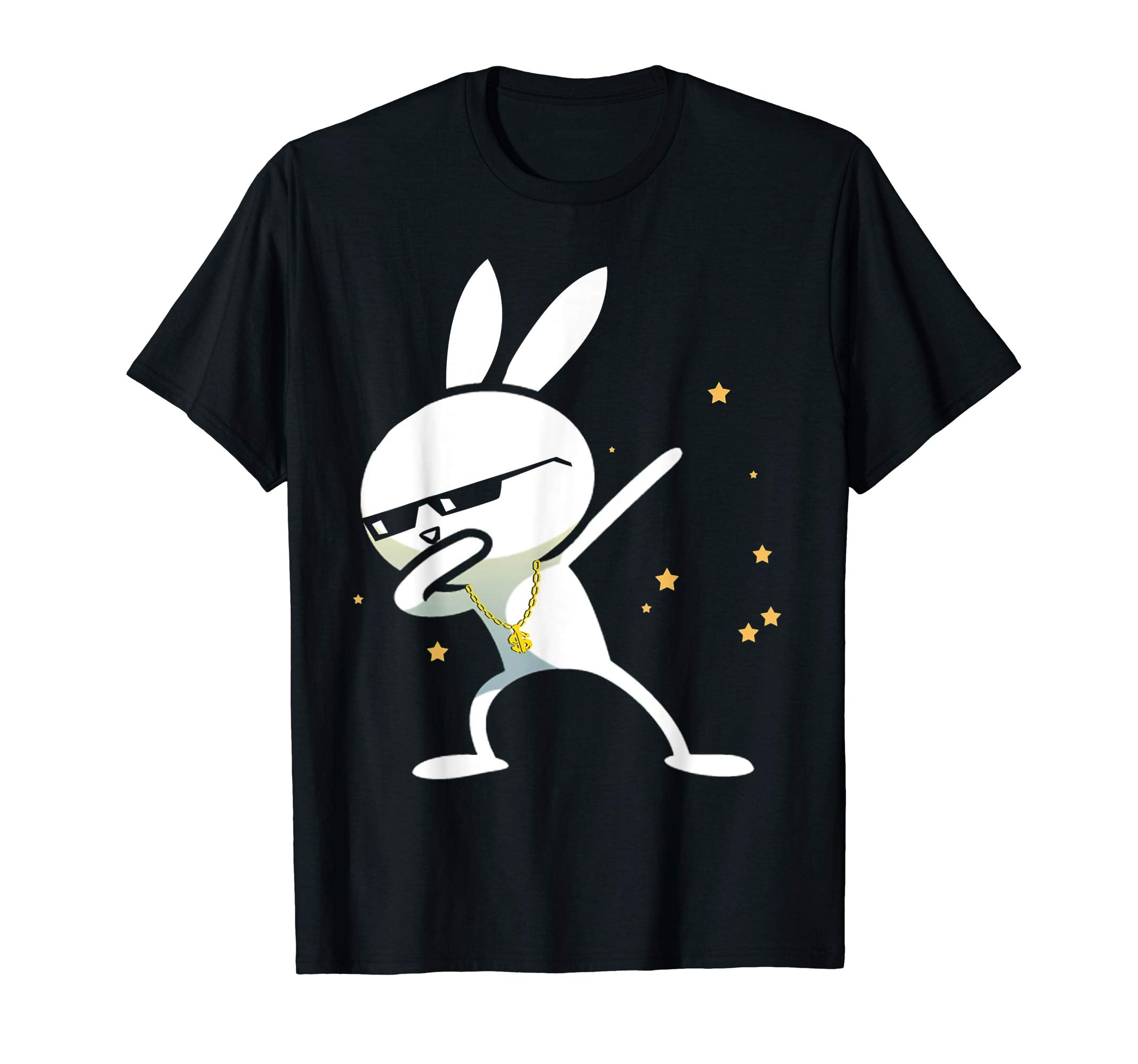 Dabbing Hip Hop Bunny Easter Shirt for Boys Girls Adults Dab