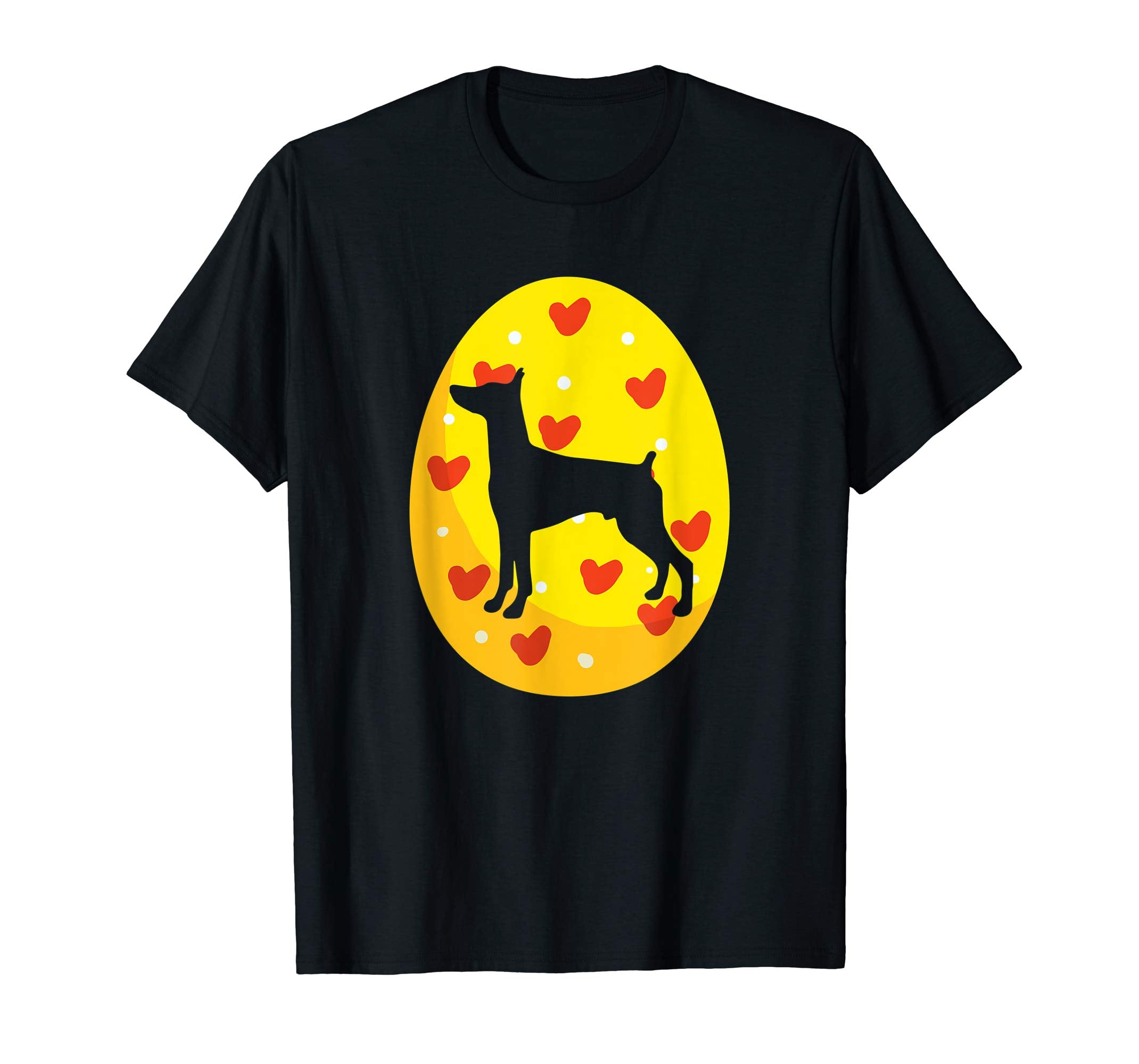 Doberman Pinscher Easter Eggs Bunny T-Shirt Dog Easter Gift