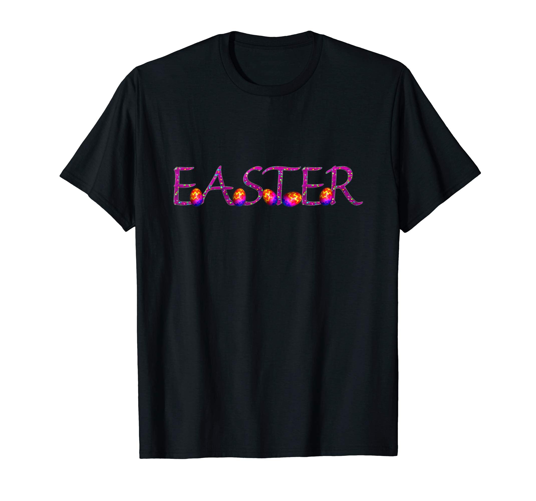 Happy Easter Holiday Shirt Decorative Calligraphy Easter Tee