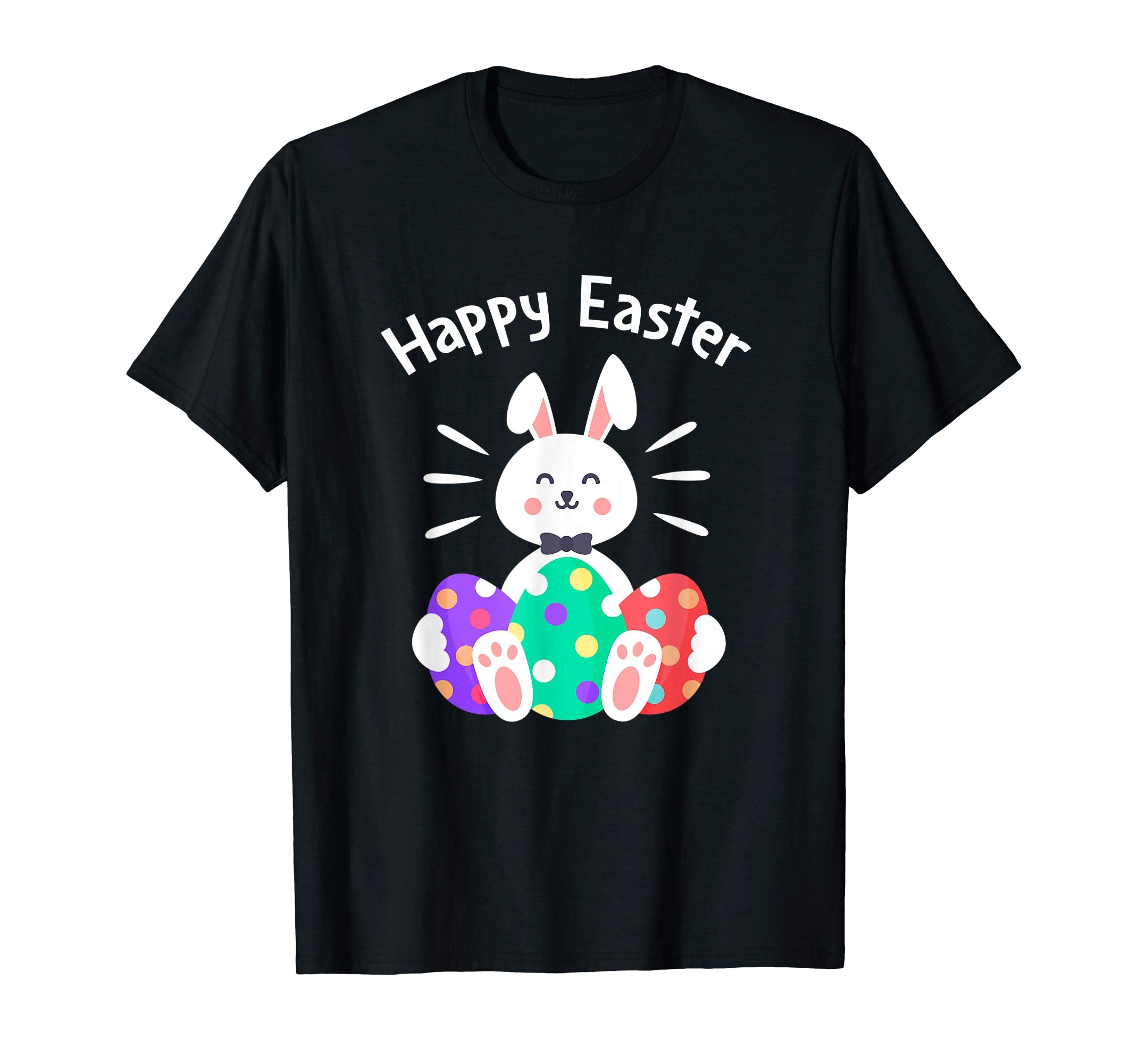 Happy Easter Bunny Tee Shirts With Easter Eggs Tee