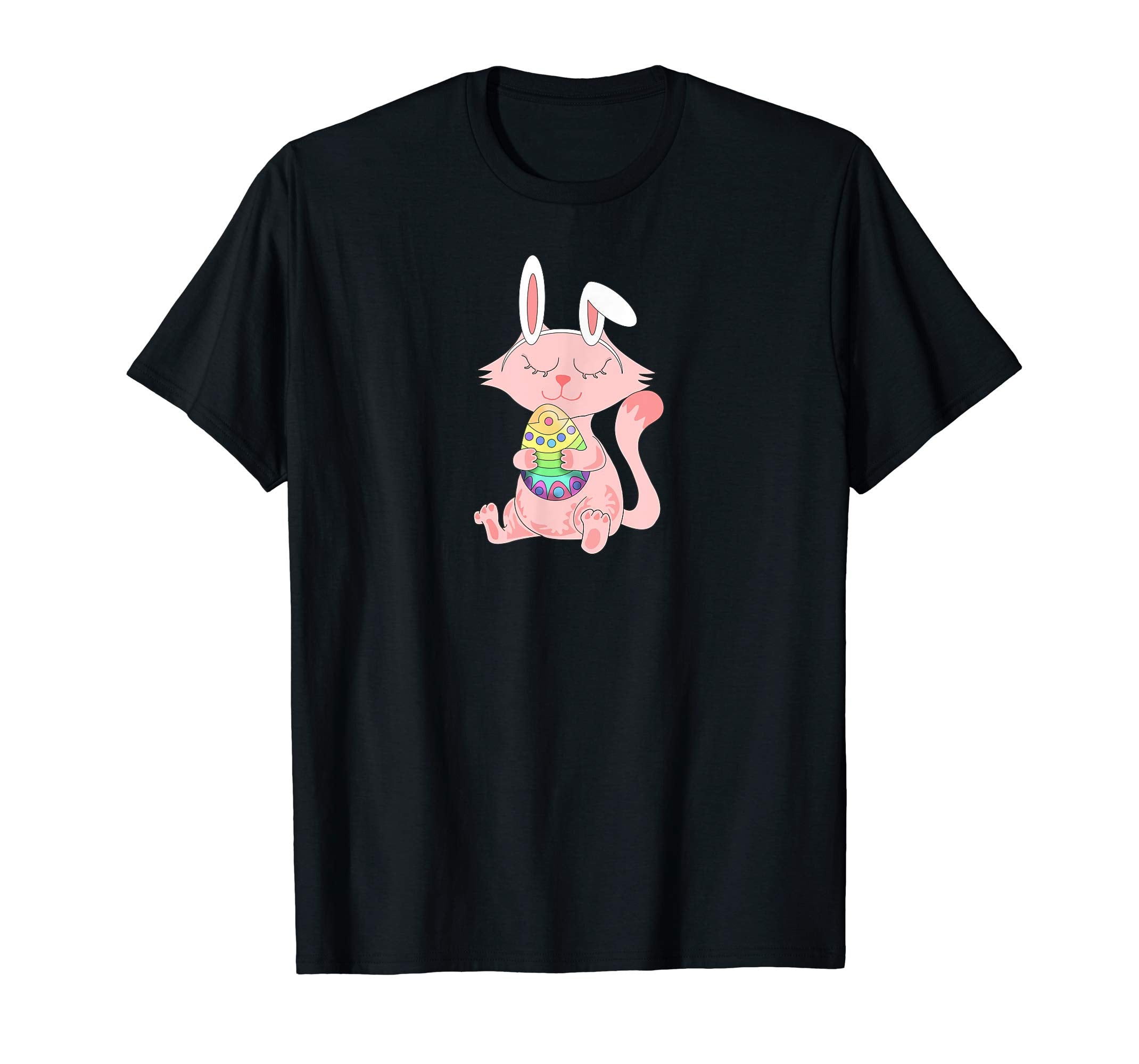 Cute Fun Easter Bunny Cat t-shirt 2019 unisex kids easteregg